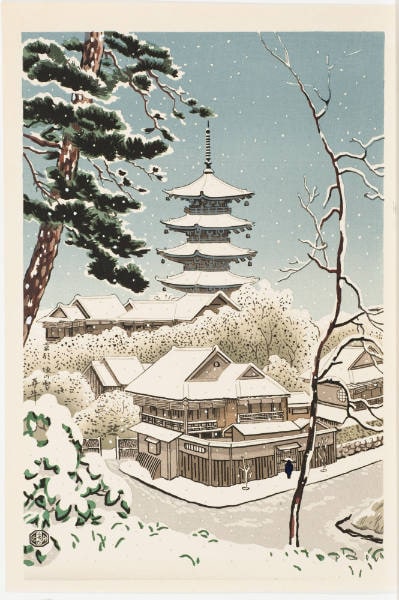 Snow at Yasaka, Kyoto (Kyoto Yasaka No Yuki)