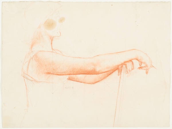 Study of Calliope (?) Holding Tablet for "Pacem Summa Tenent" (Great Things Keep Peace)