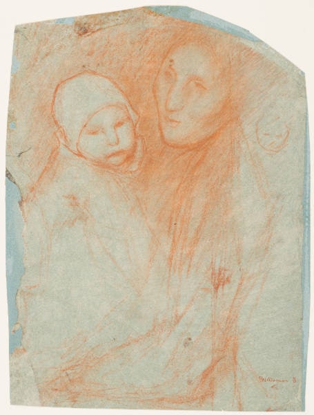 Study of Mother and Chalk for "The Recruits" (Les Conscrits)