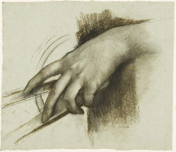 Study of Urania's Left Hand with Compass for "Pacem Summa Tenent" (Great Things Keep Peace)