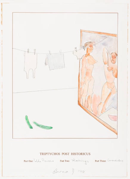 Triptychos Post Historicus or Demoiselles and Washing