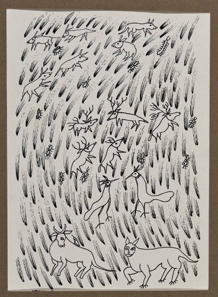 Untitled (Animals, Birds, and Insects in the Grass)