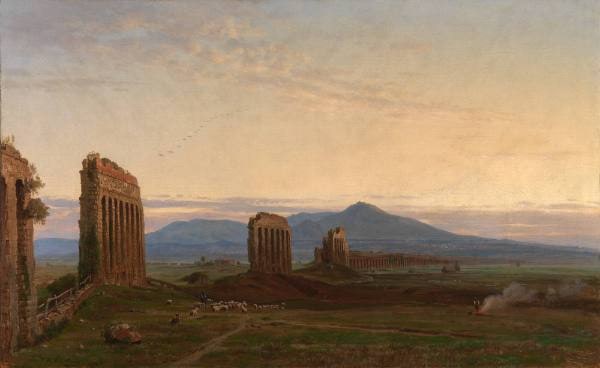 View of the Claudean Aqueduct Near Rome