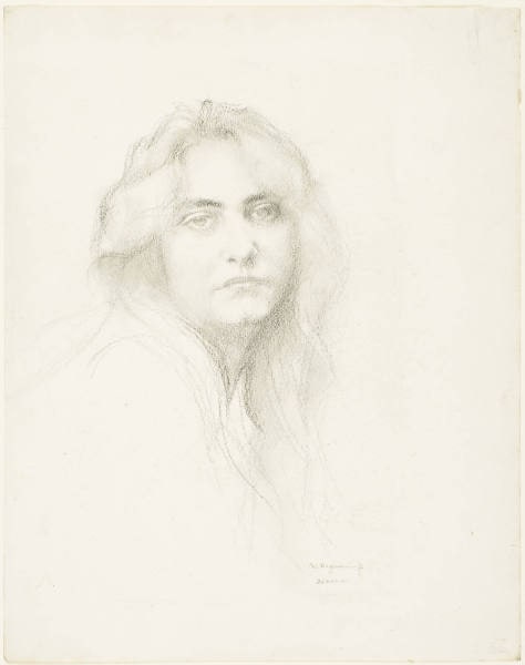 Woman Looking Over Her Right Shoulder