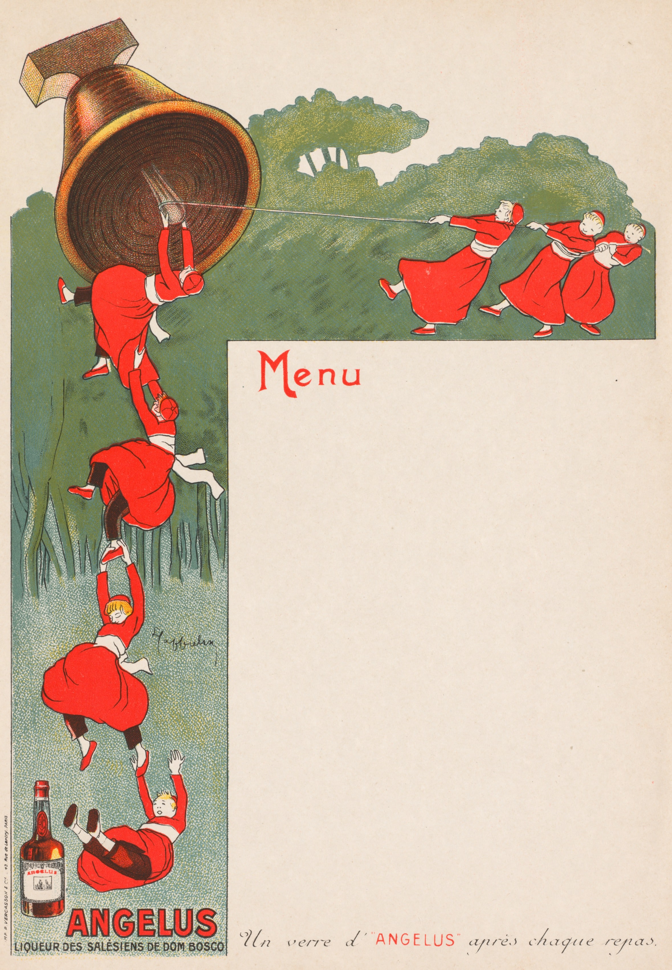 Menu Page (Angelus: Liqeur des Salésiens de Dom Bosco)