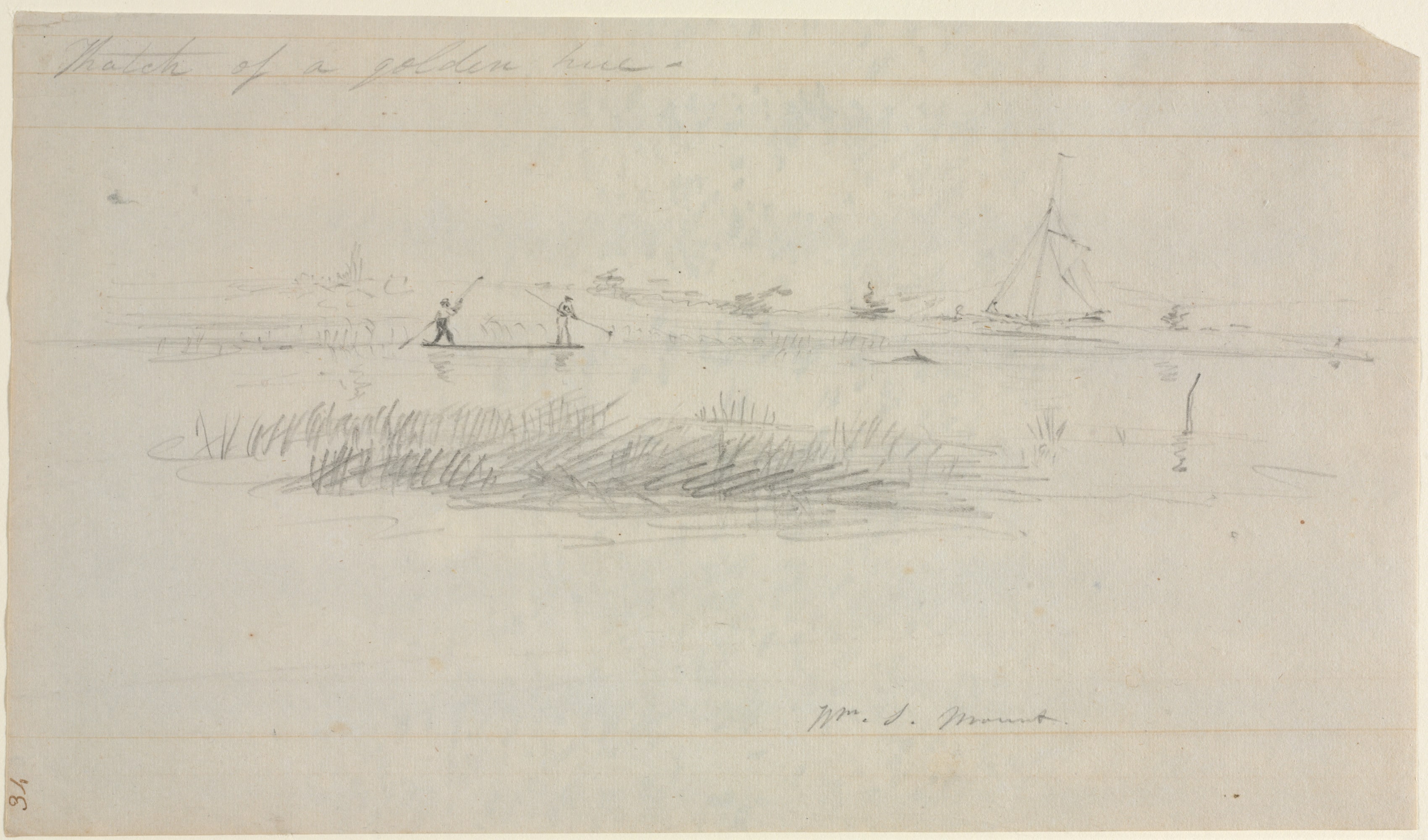 Eel Spearing at Setauket, Long Island, New York