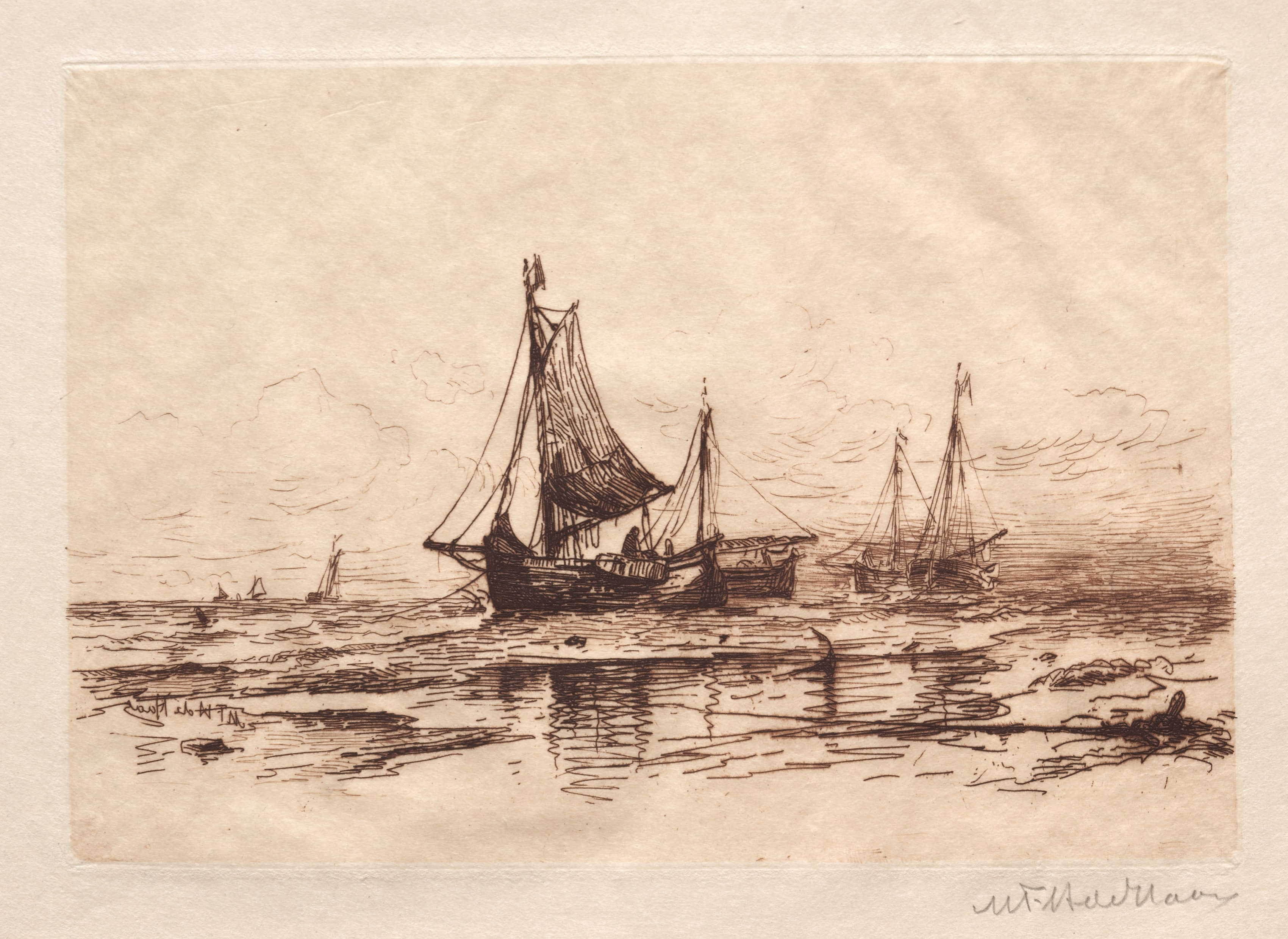 Fishing Boats on the Beach at Scheveningen