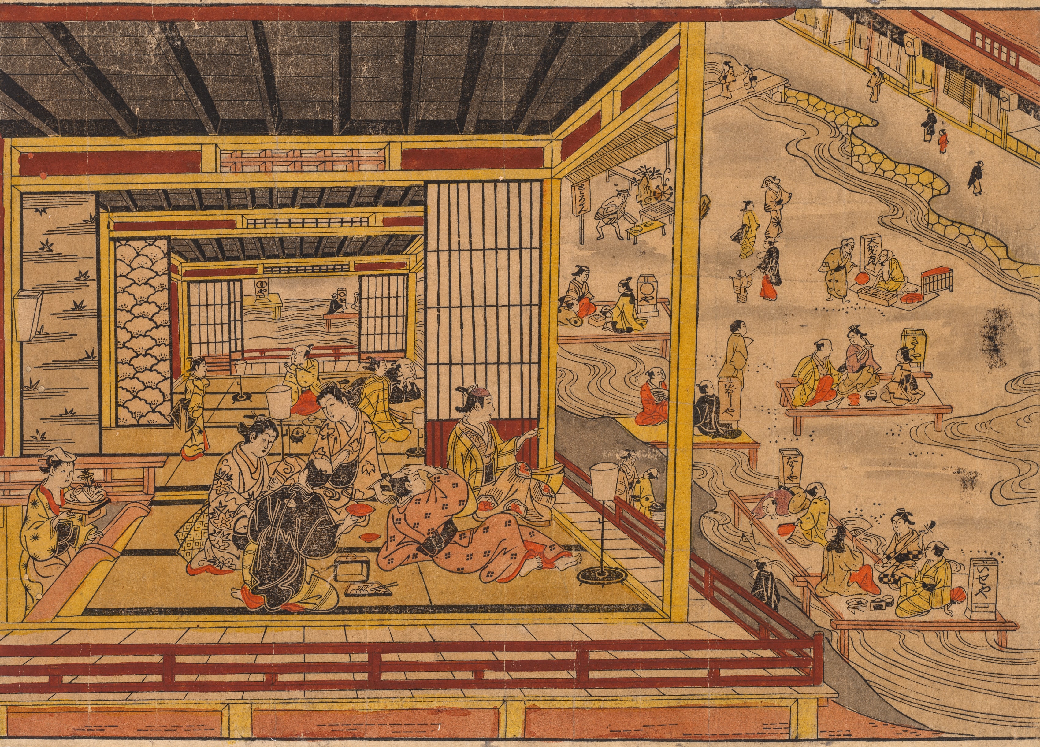 Tea House Beside the Kamo River in Kyoto