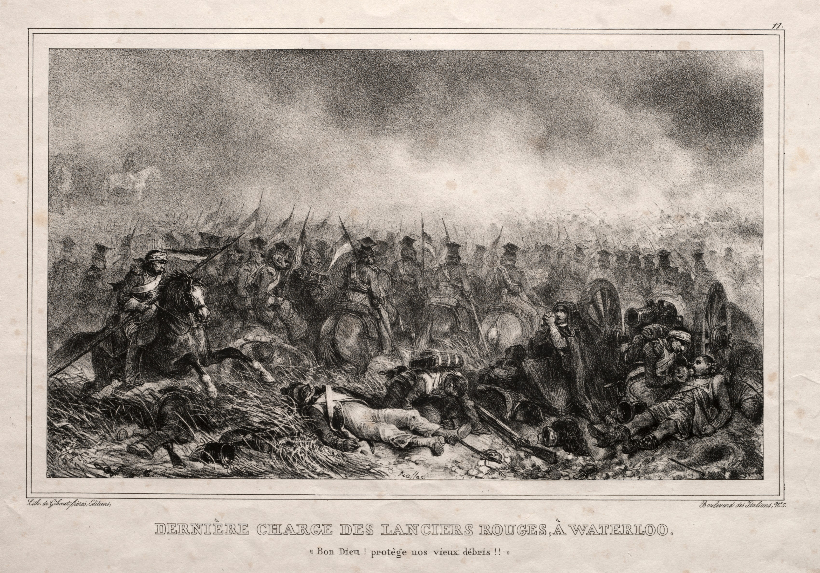 Dernière Charge des Lanciers Rouges à Waterloo