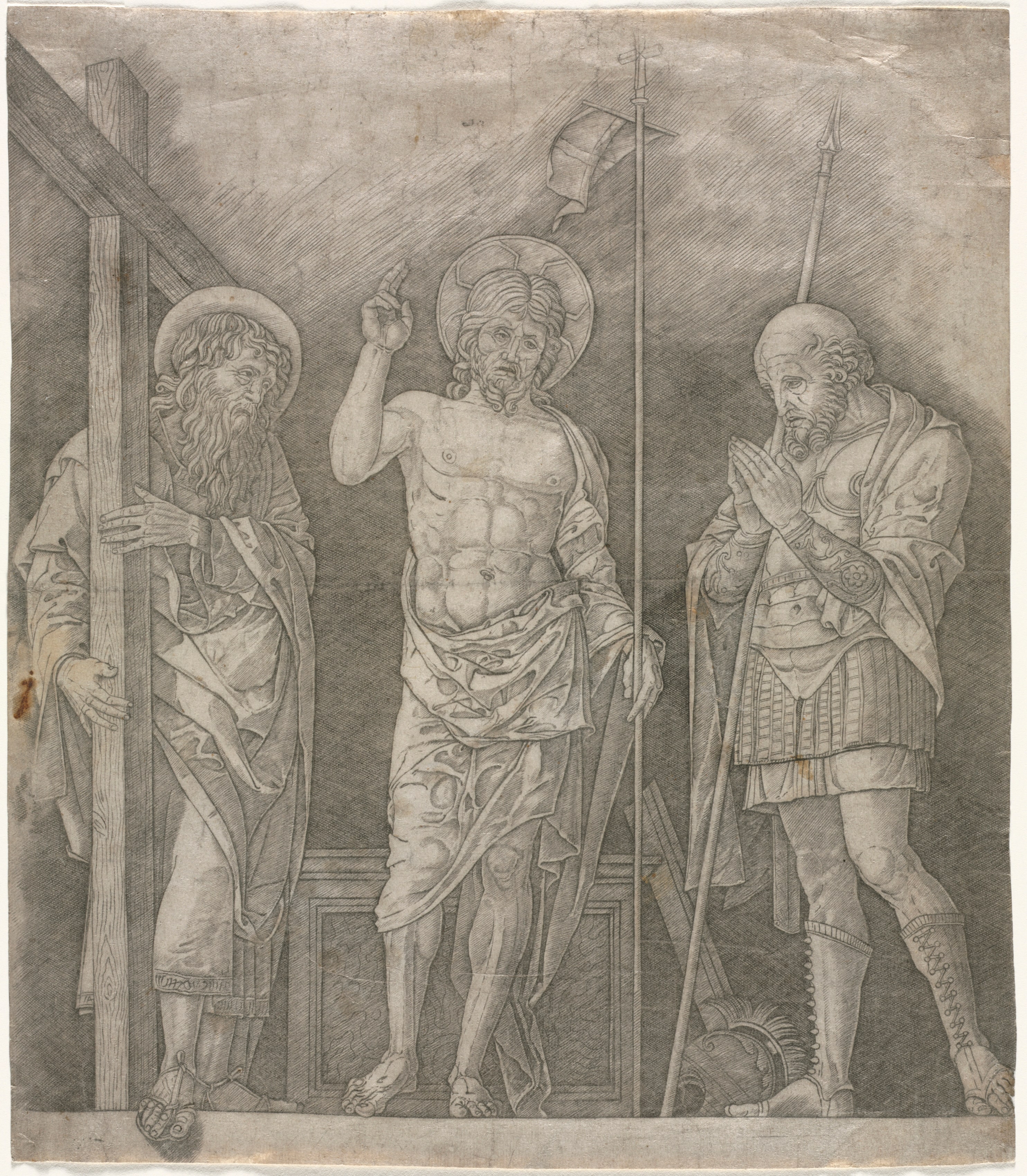 Risen Christ Between Saints Andrew and Longinus
