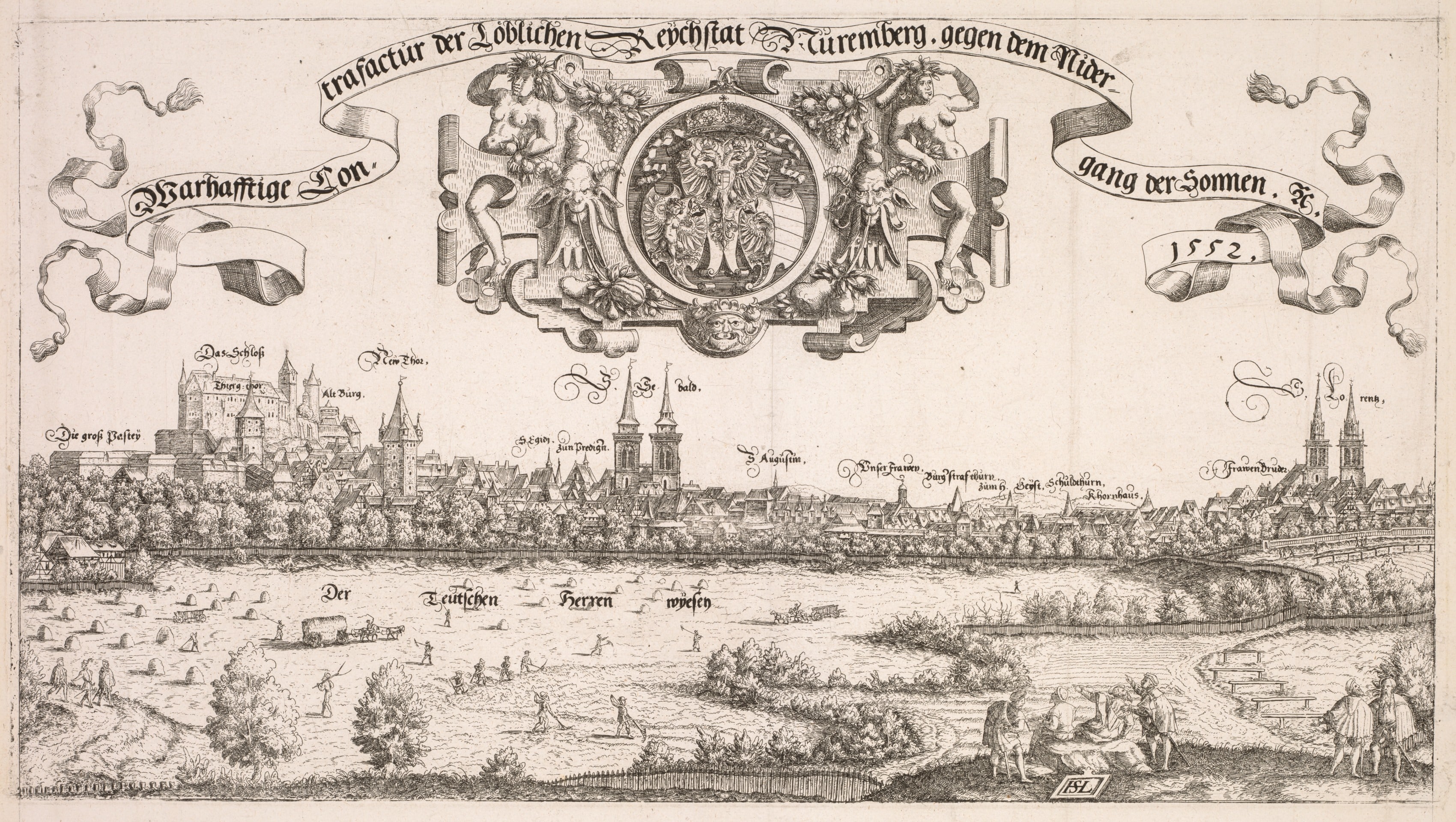 Panoramic View of Nuremberg:  Center Portion