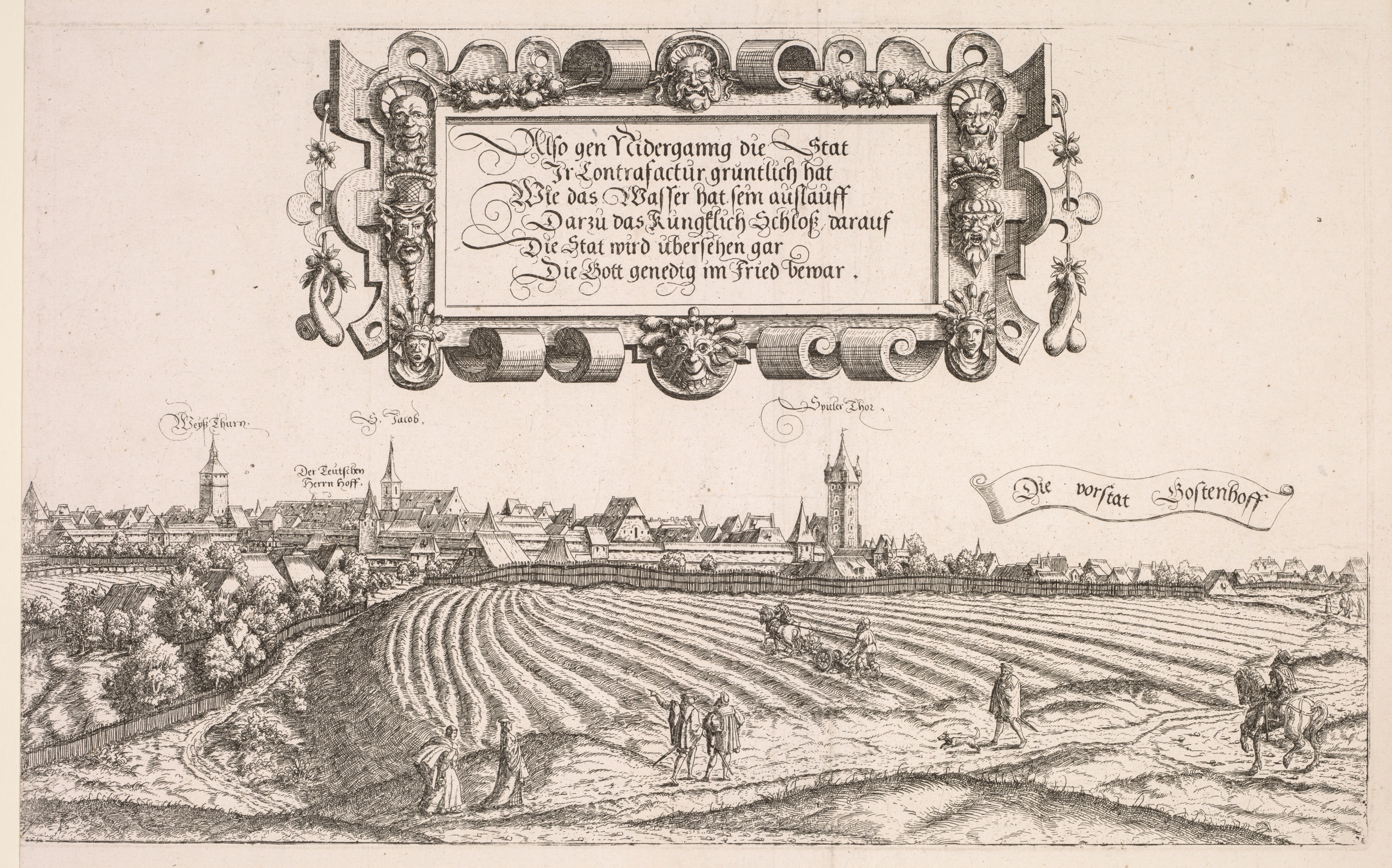 Panoramic View of Nuremberg:  Right Portion