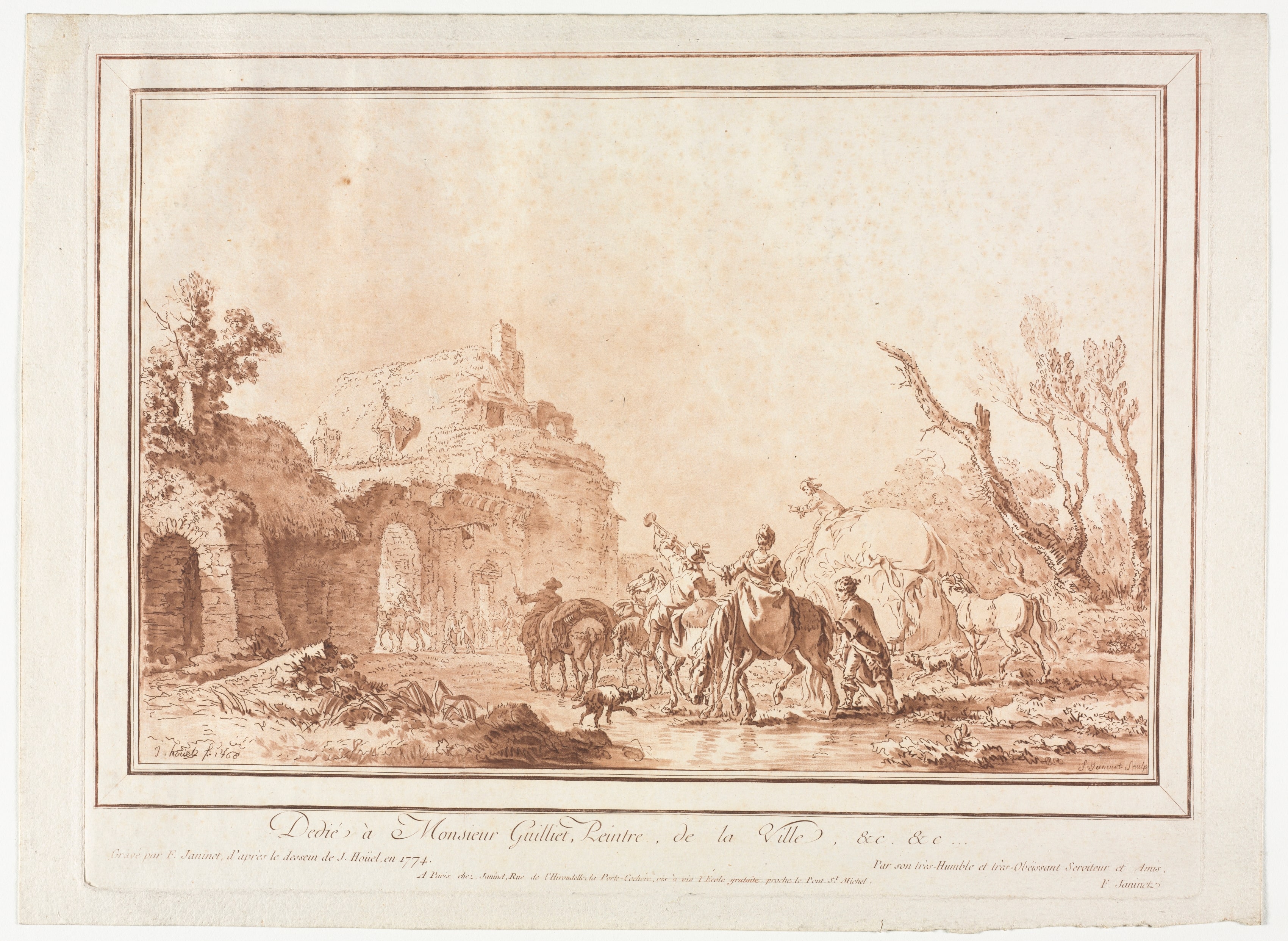 Before the Rampart of a Village