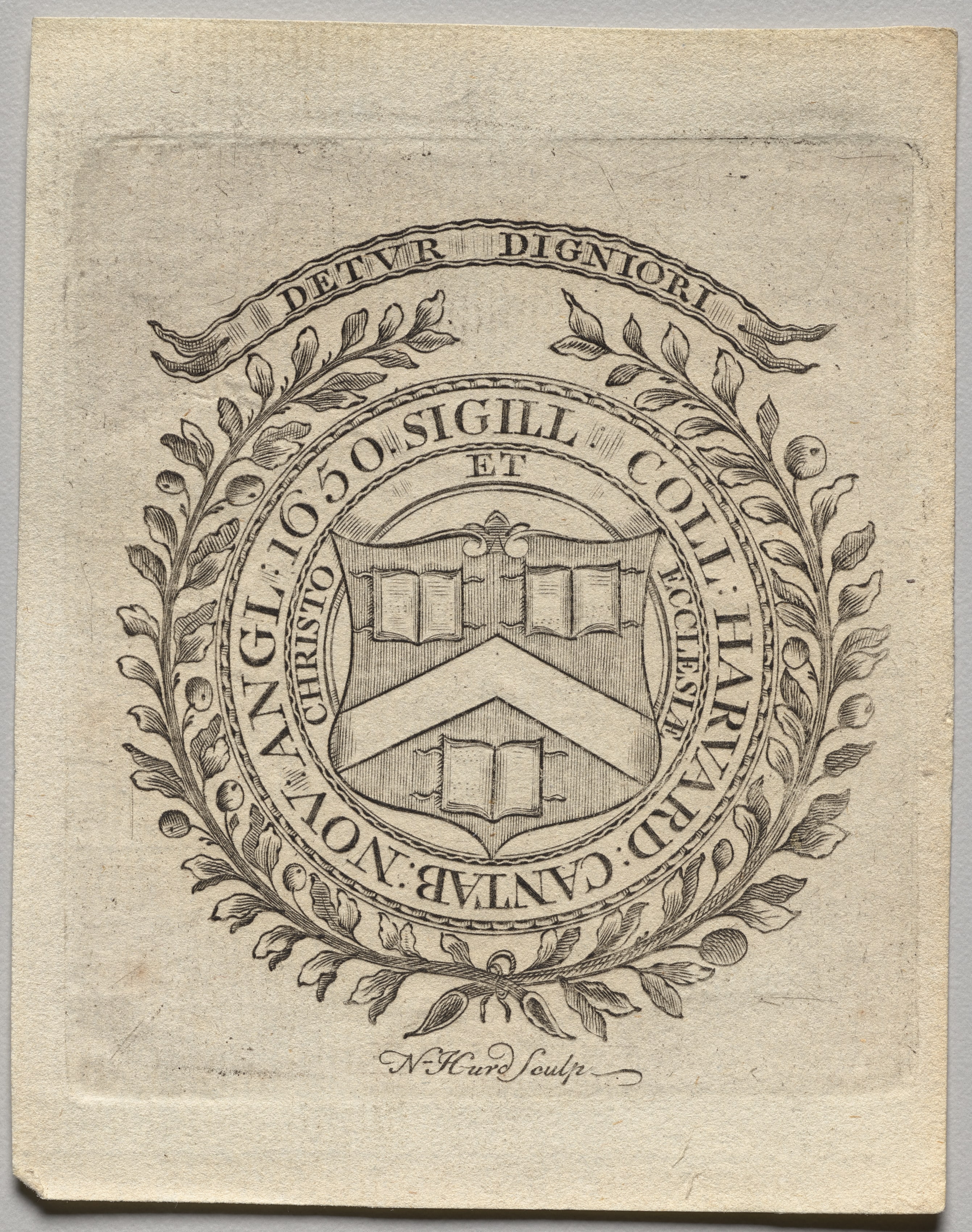 Bookplate:  Seal of Harvard College