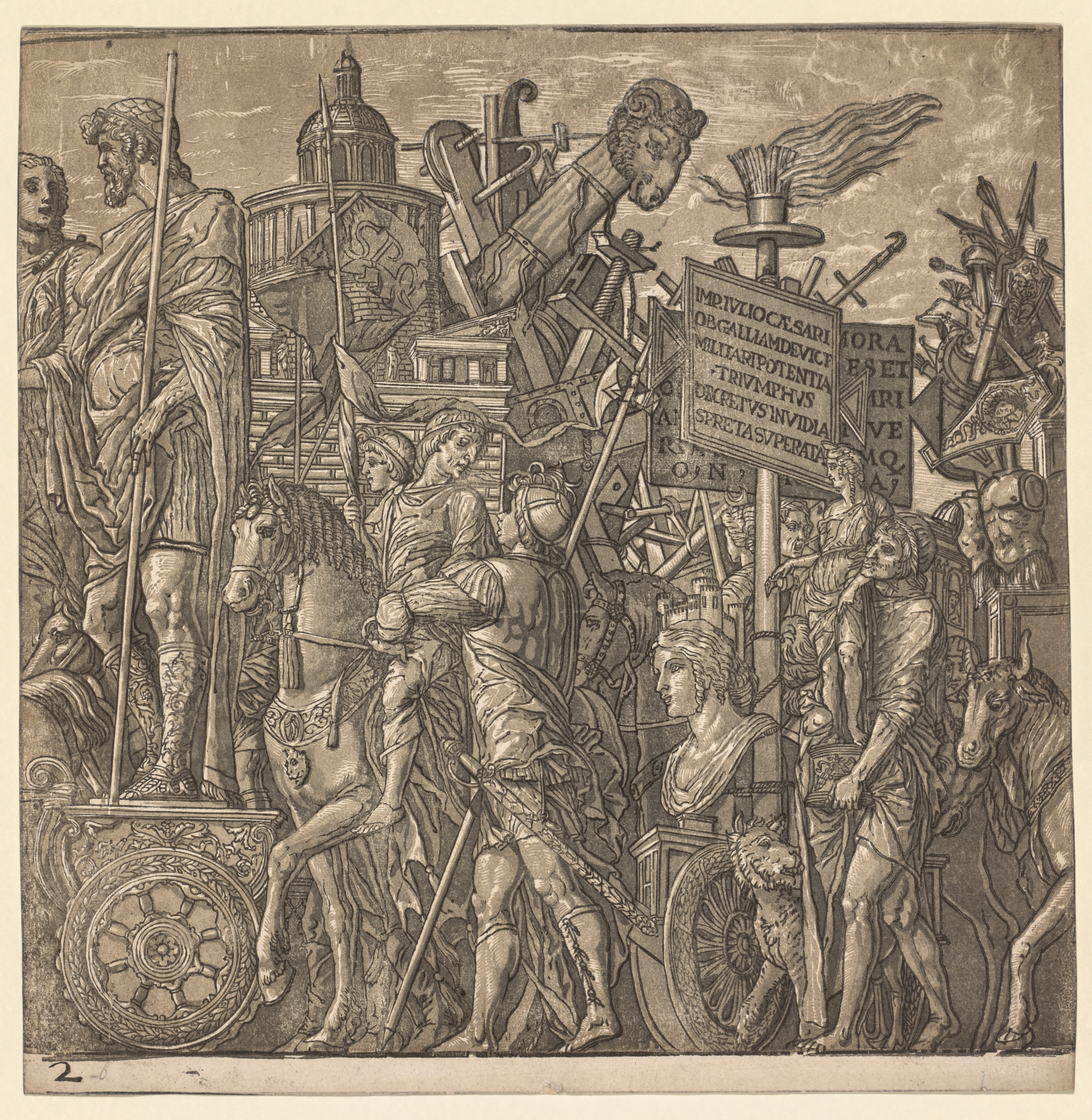 The Triumph of Julius Caesar: Colossal Statues and Siege Equipment