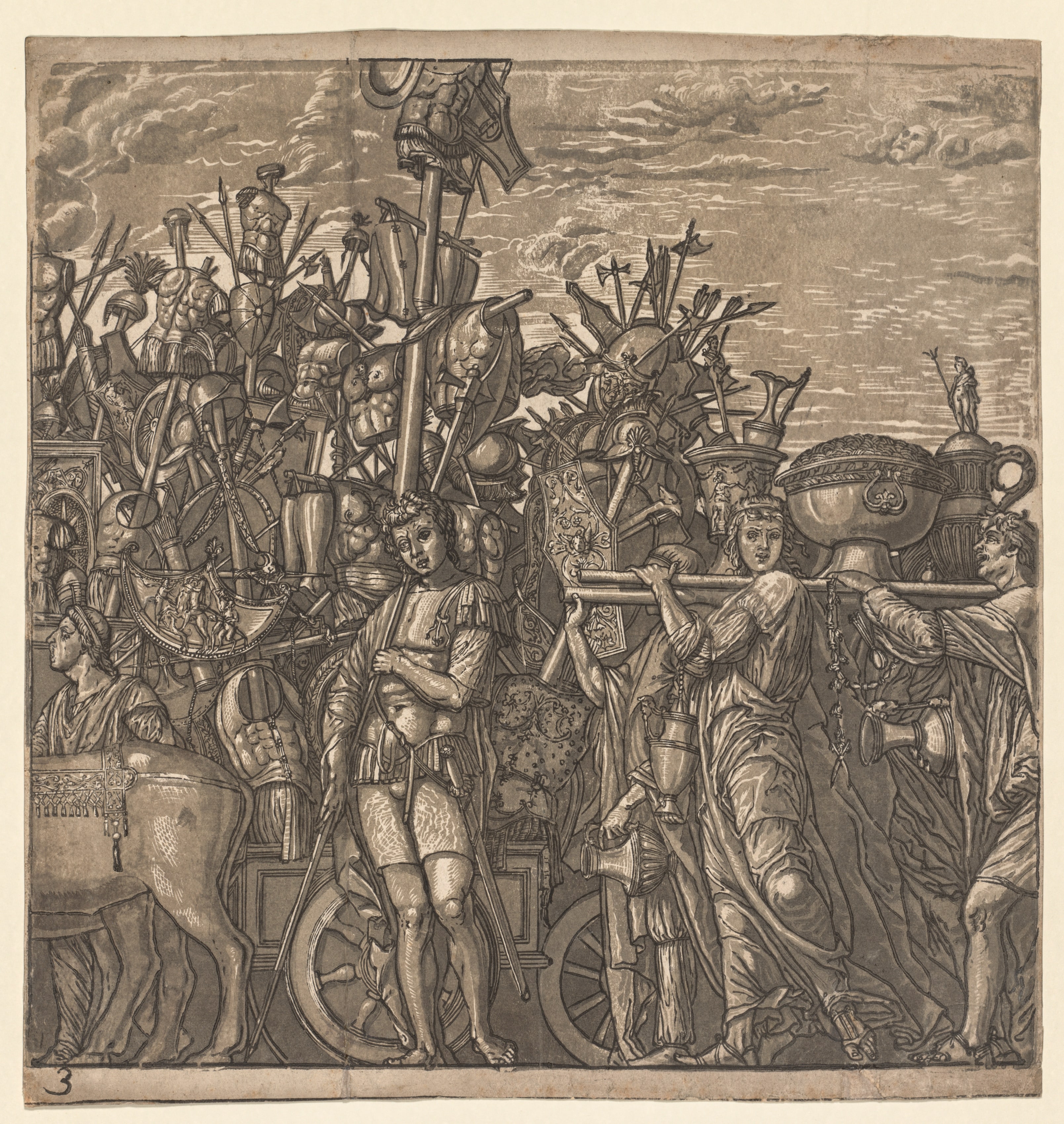 The Triumph of Julius Caesar:  Soldiers Marching with Trophies of War