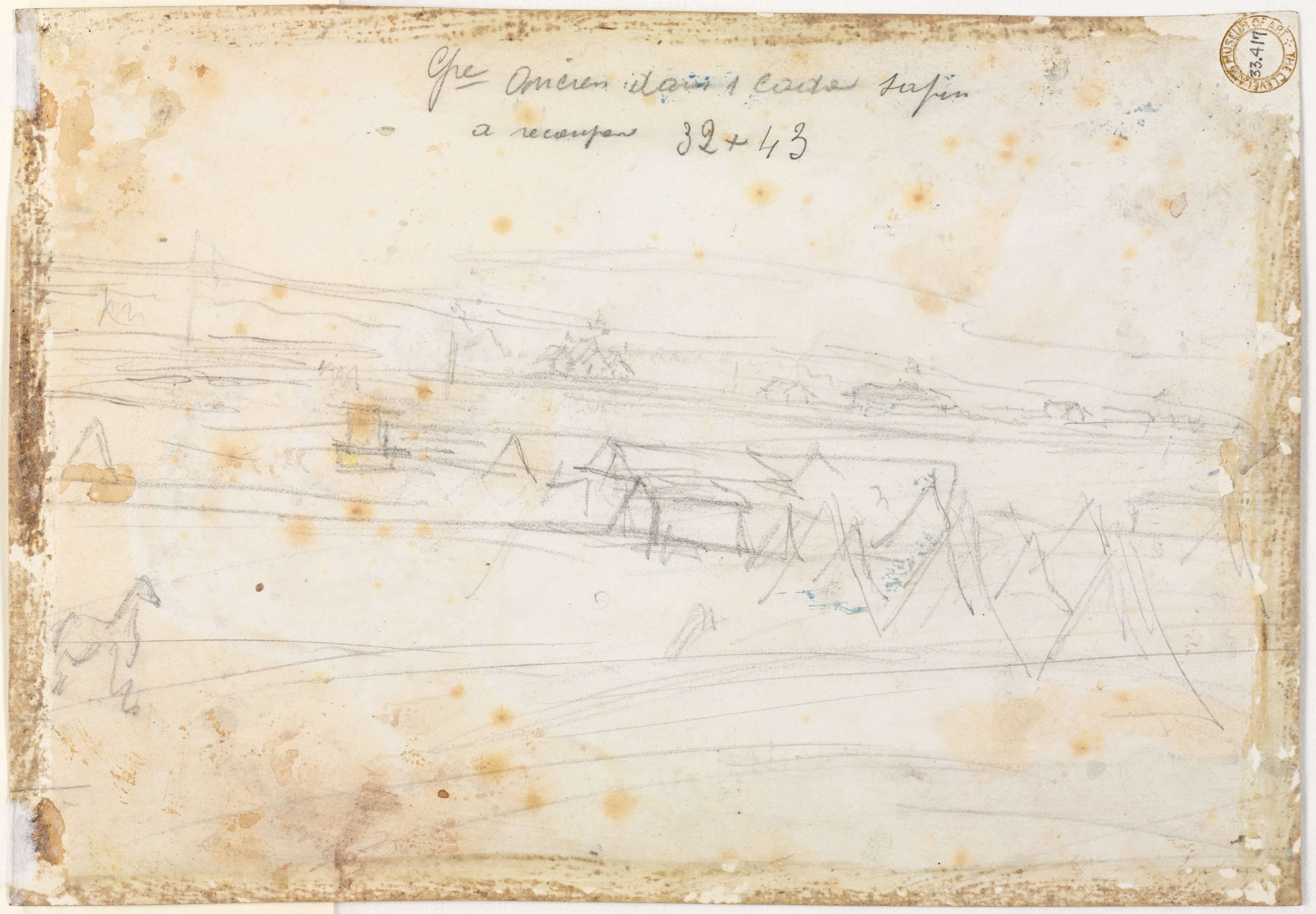 War Encampment Scene (verso)