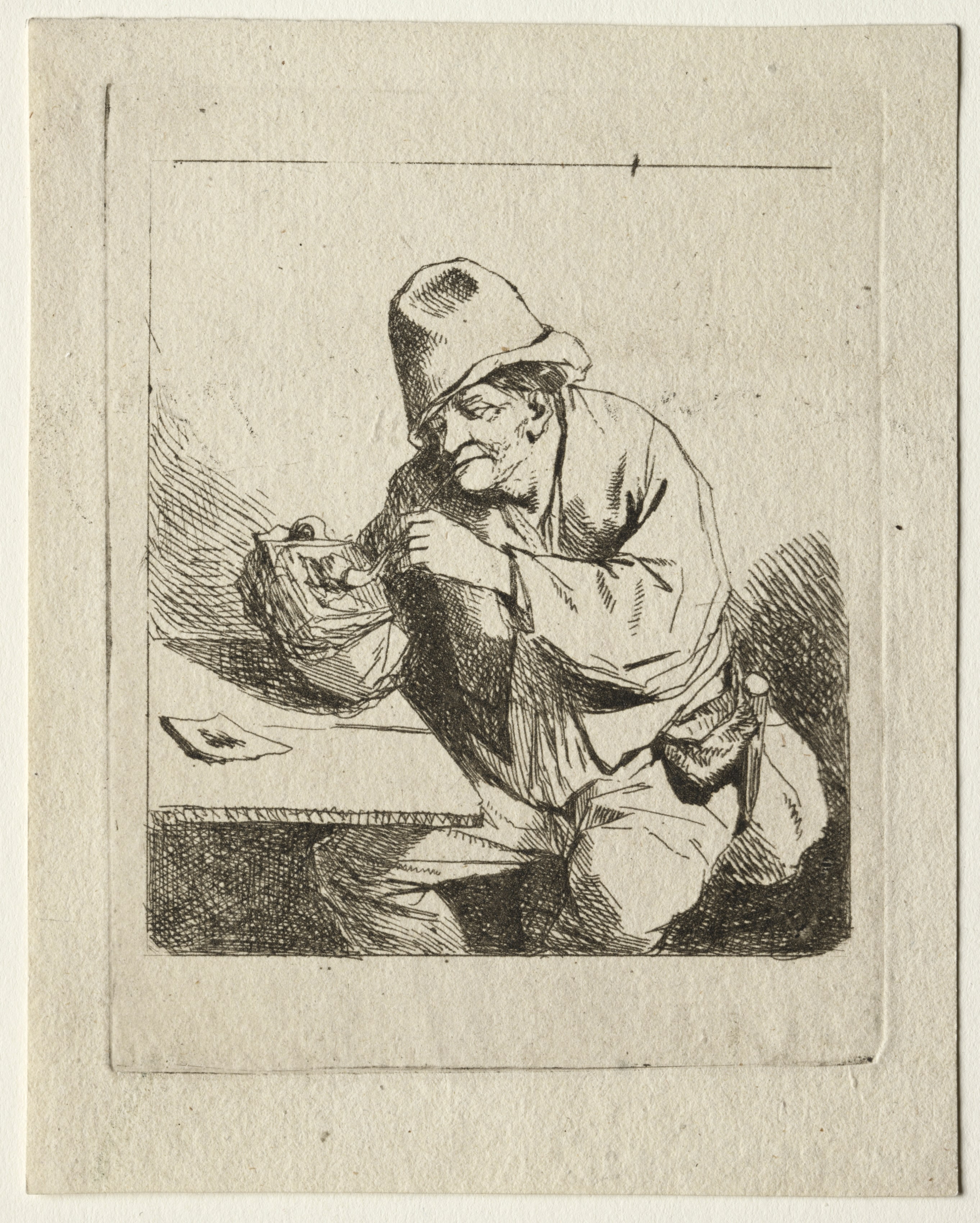 Peasant Lighting his Pipe