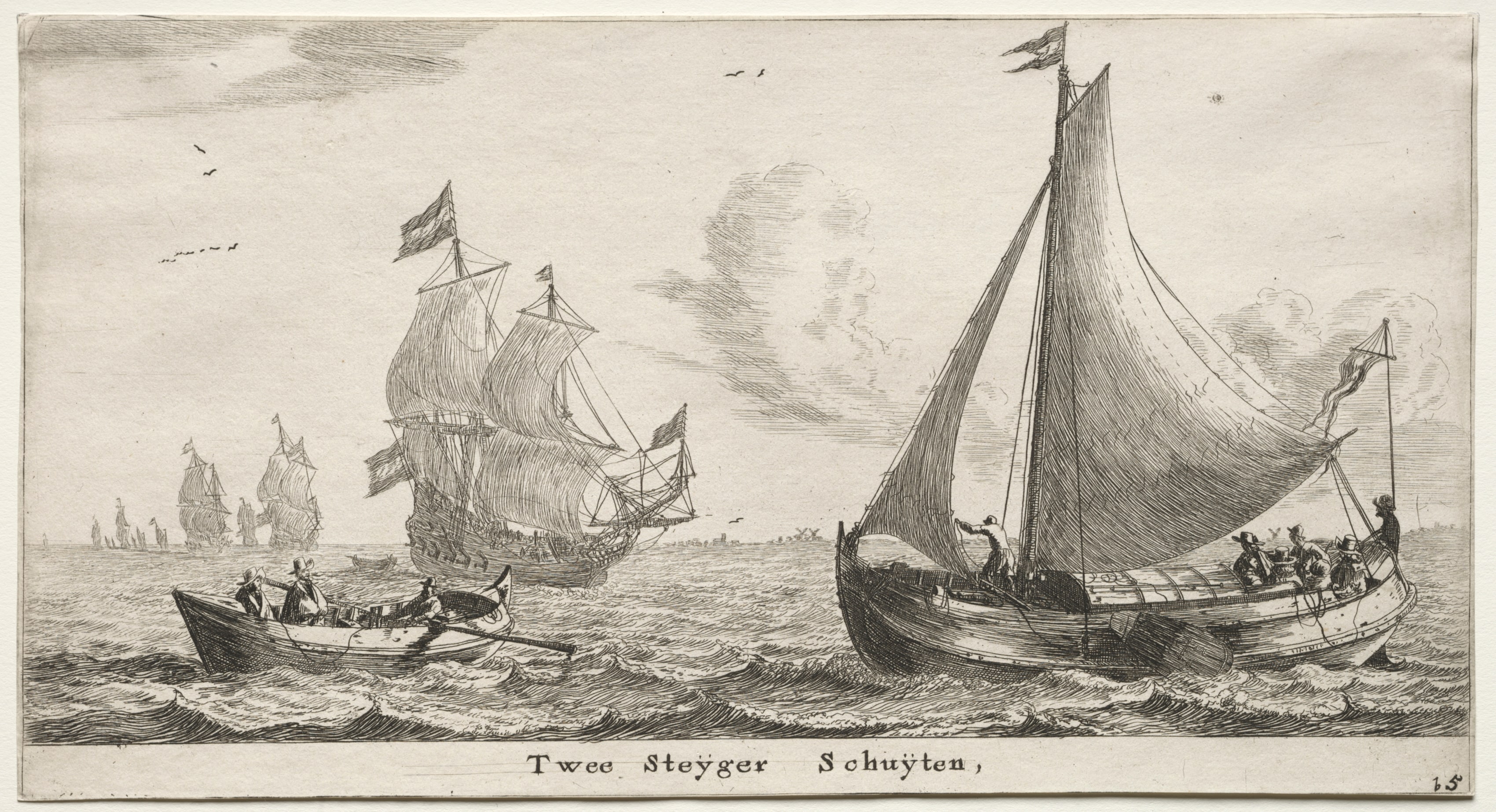 Various Ships and Views of Amsterdam (Verscheÿde Schepen en Gesichten van Amstelredam), Part II: Two Pier Boats