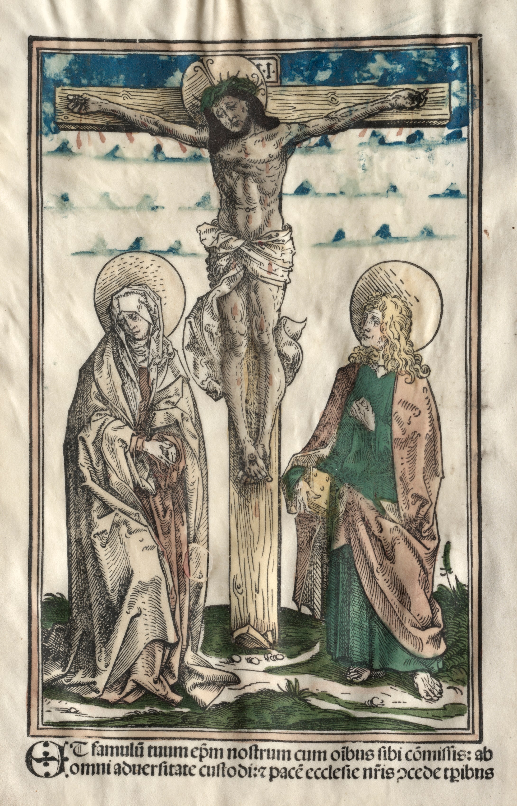 Christ on the Cross between Mary and John
