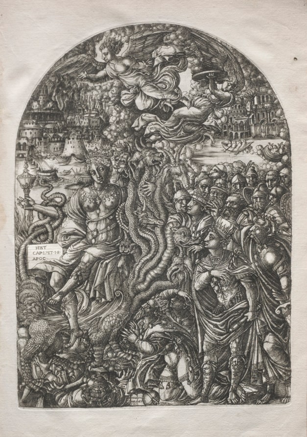 The Apocalypse:  Babylon the Harlot, Seated on the Seven-headed Beast