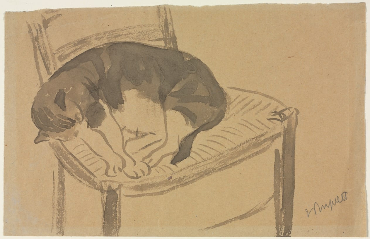 Sleeping Cat (recto)
