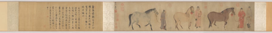 Three Horses and Four Grooms