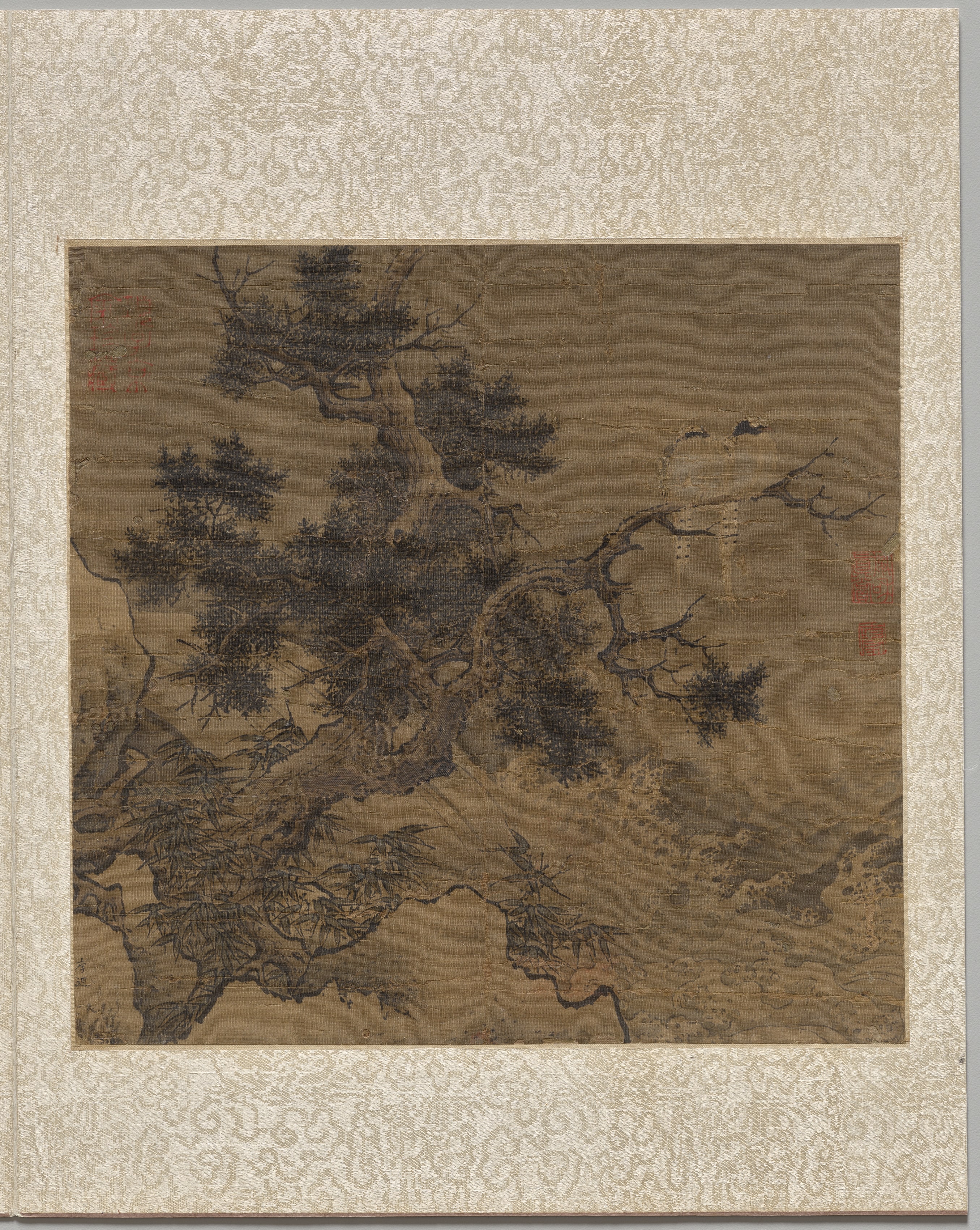 Birds on a Tree above a Cataract