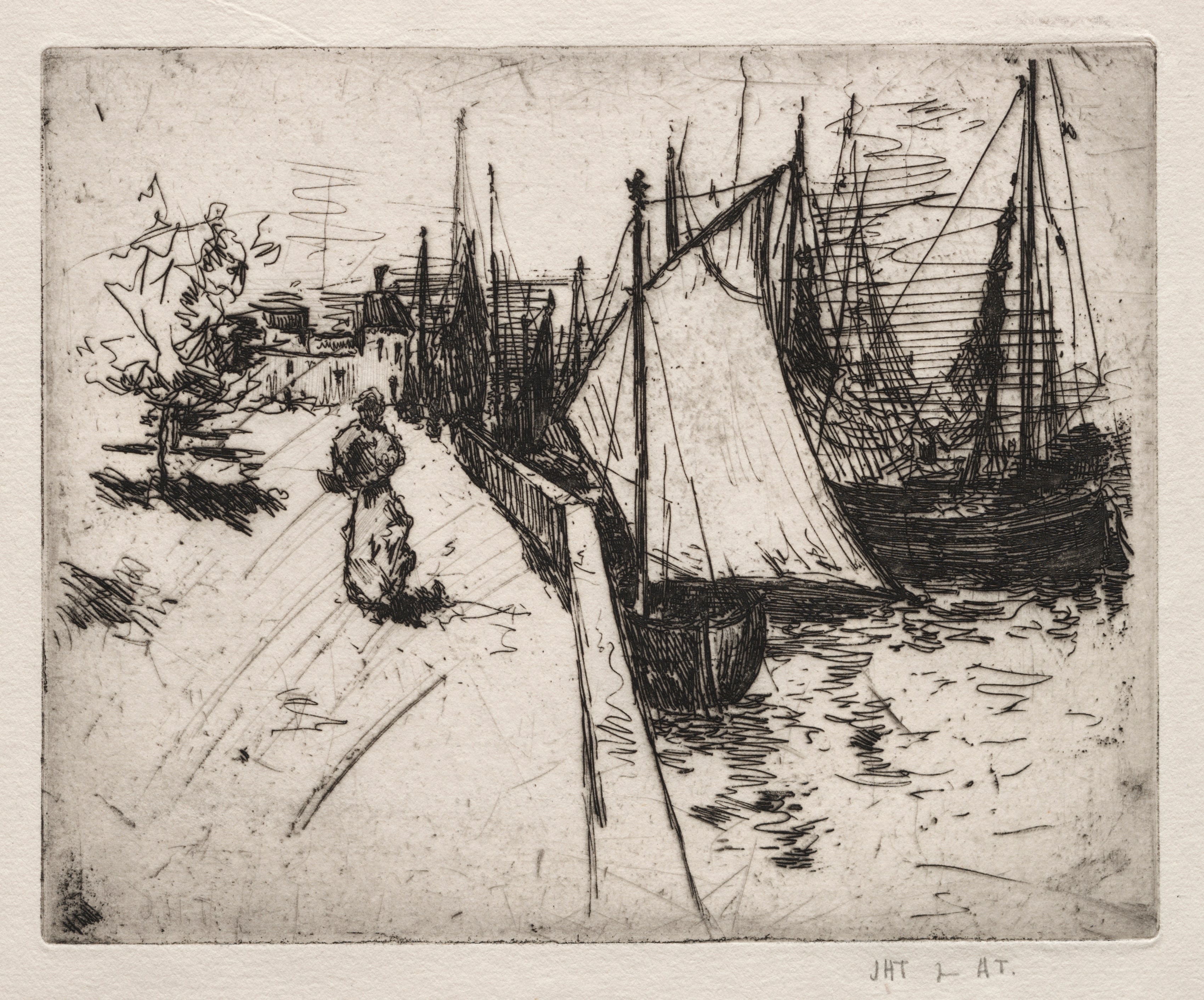 Woman on Quay, Honfleur