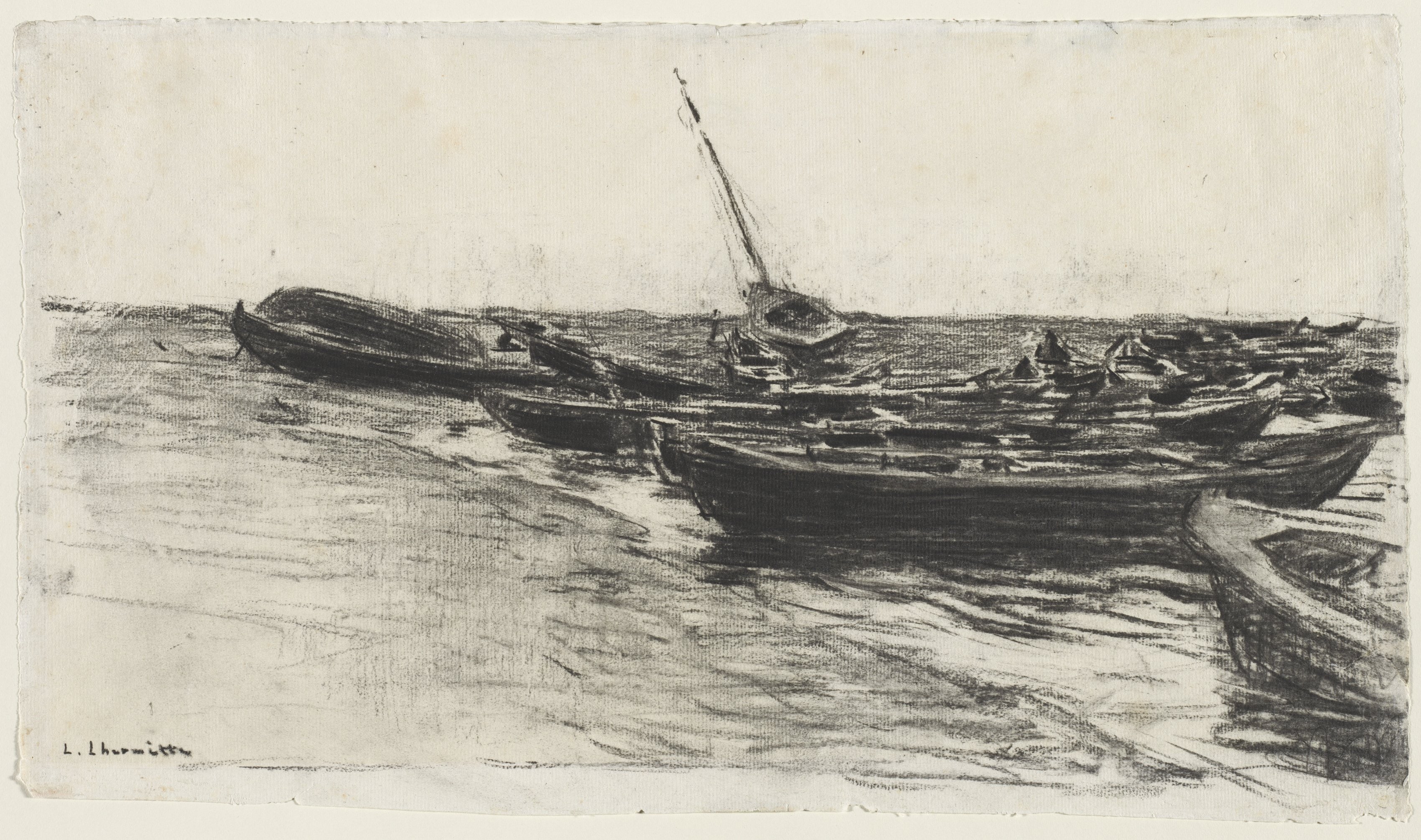 Fishing Boats on the Beach at Étretat