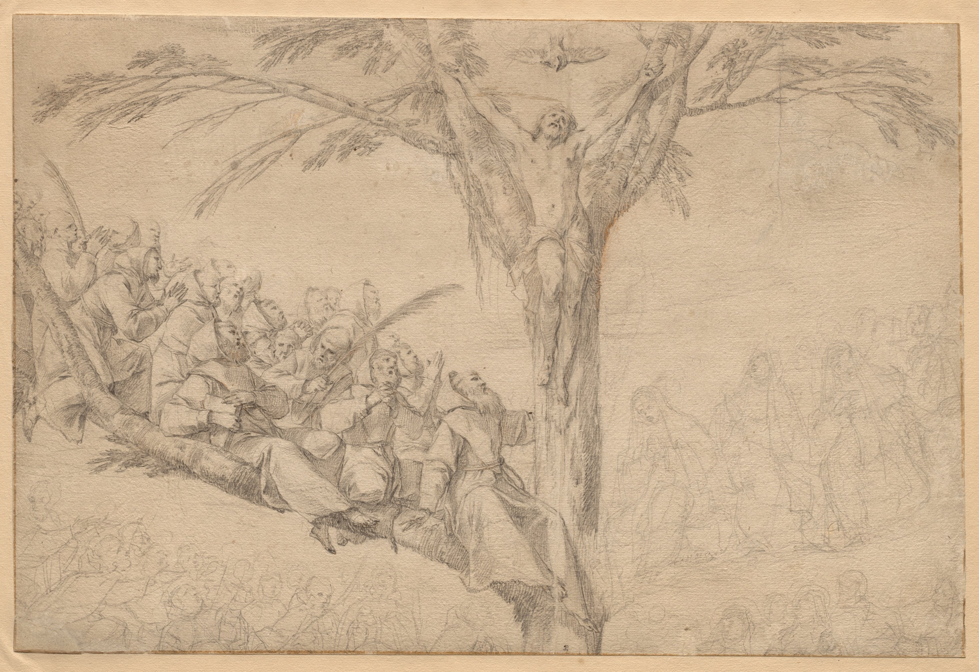 The Crucified Christ as the Tree of Life with Monks and Nuns