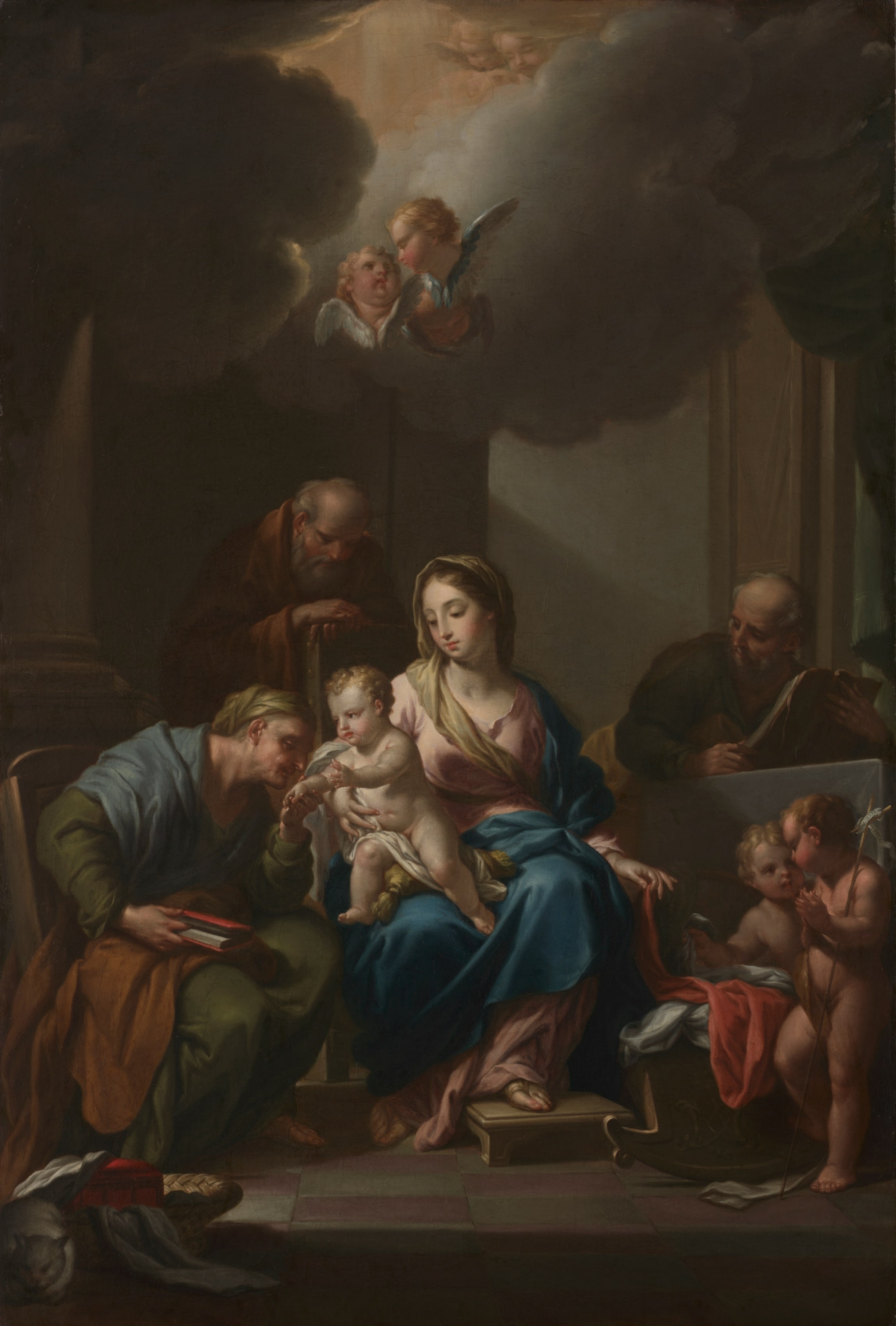 Presentation Sketch for "The Holy Family with Saints Anne, Joachim, and John the Baptist" (for Santa Maria in Via Lata, Roma)