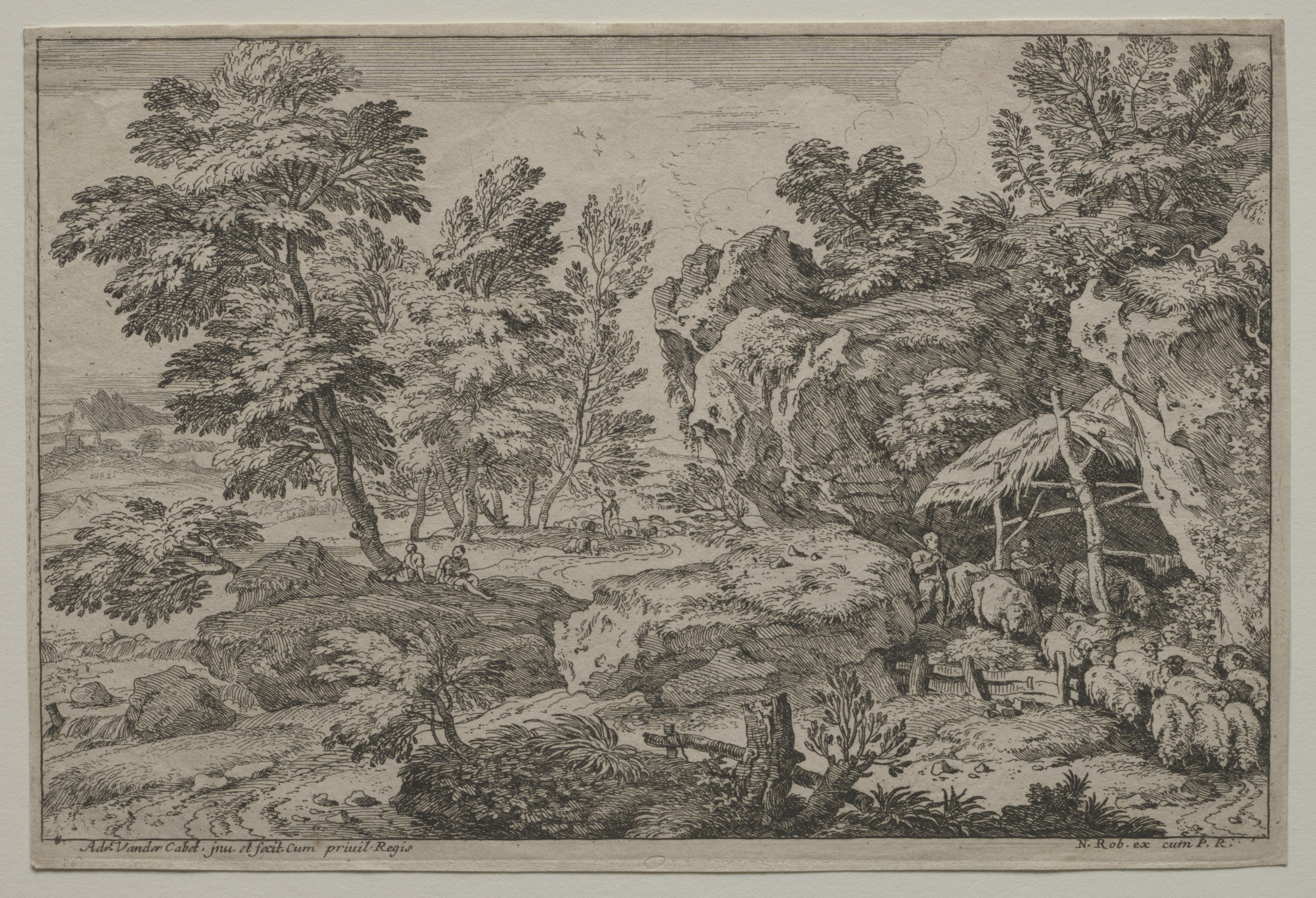 Landscape with Shepherds and two Flocks