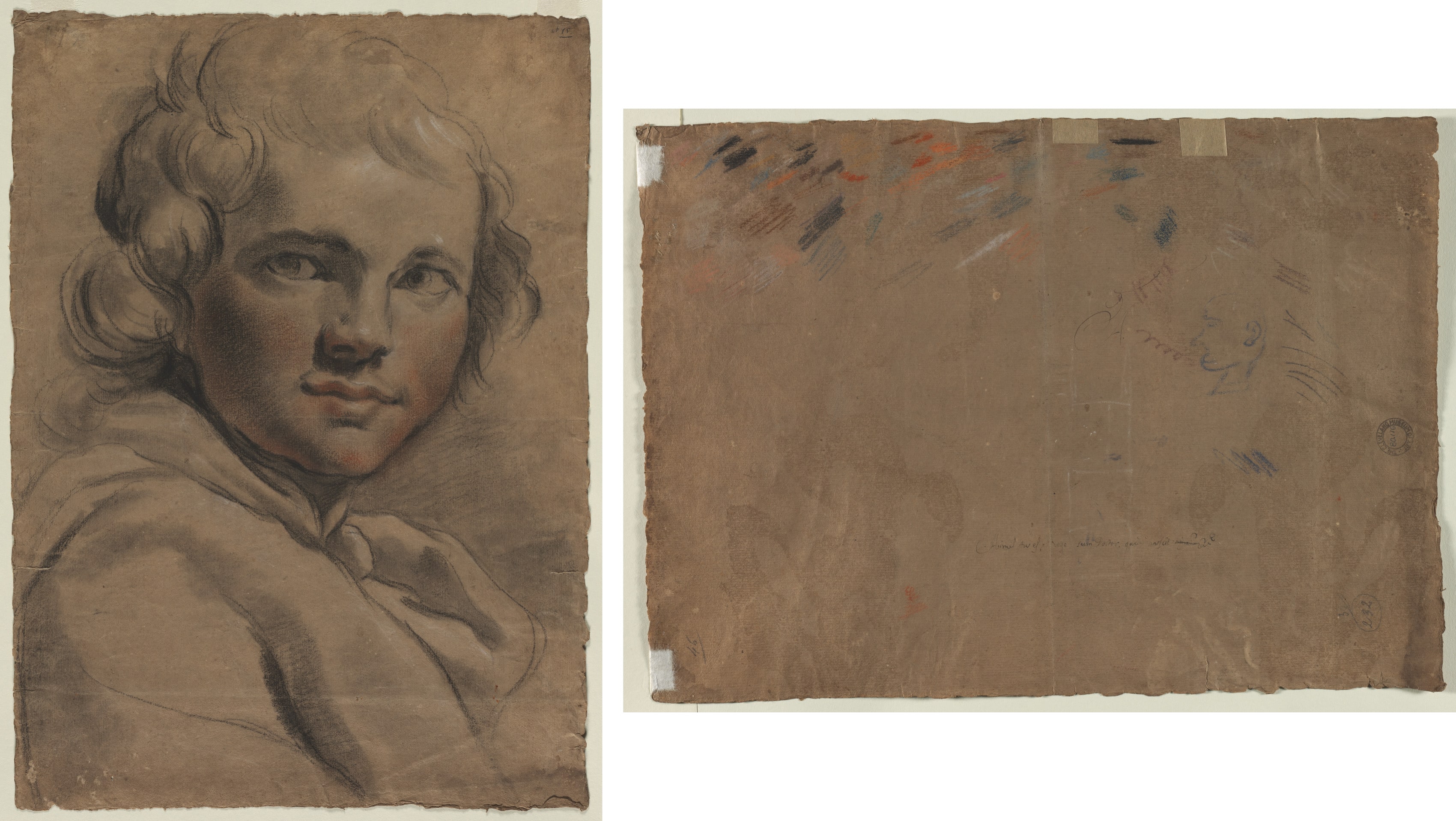 Head of a Young Man (recto) Sketch of a Head (verso)