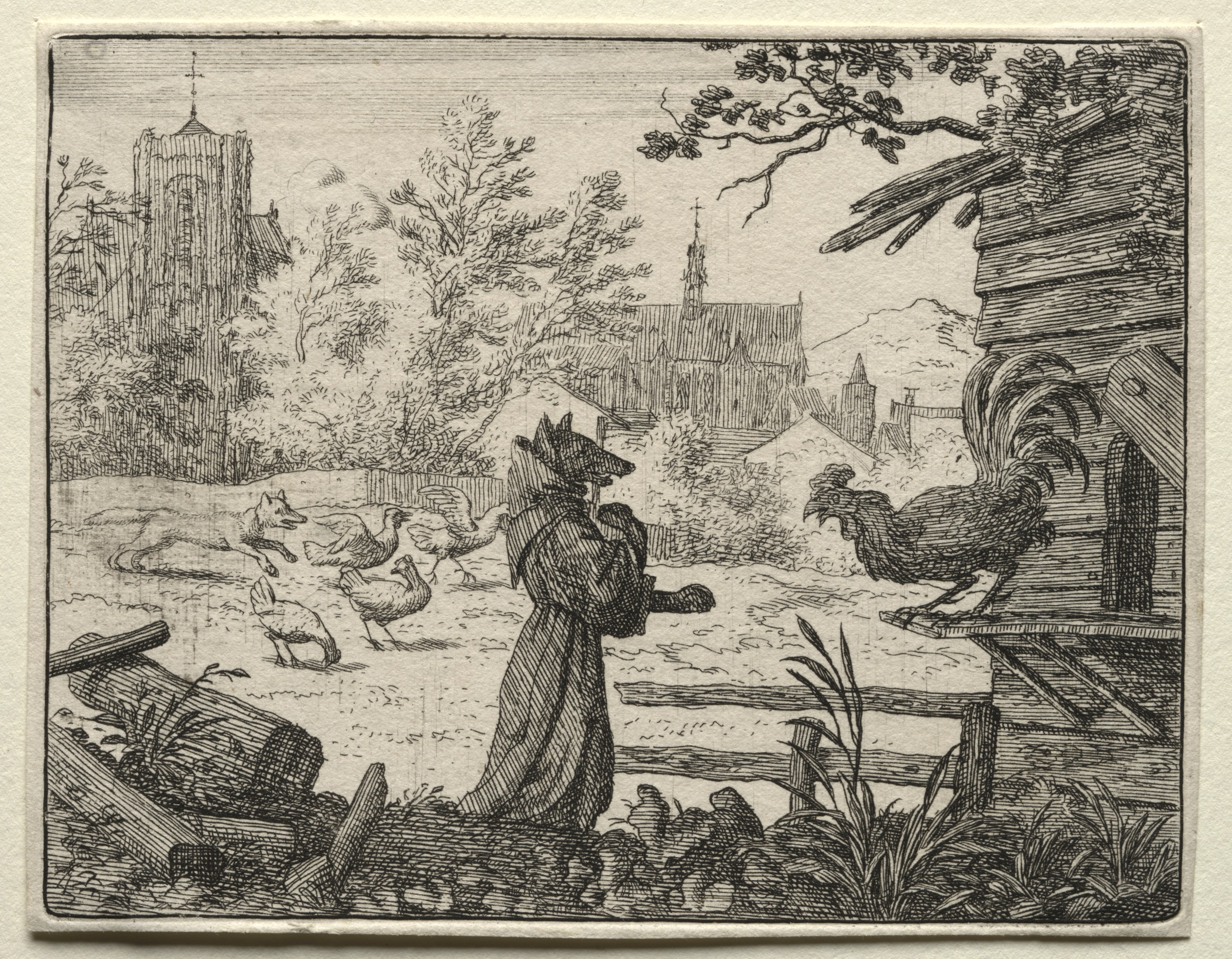 Reynard the Fox:  Reynard Disguised as a Monk