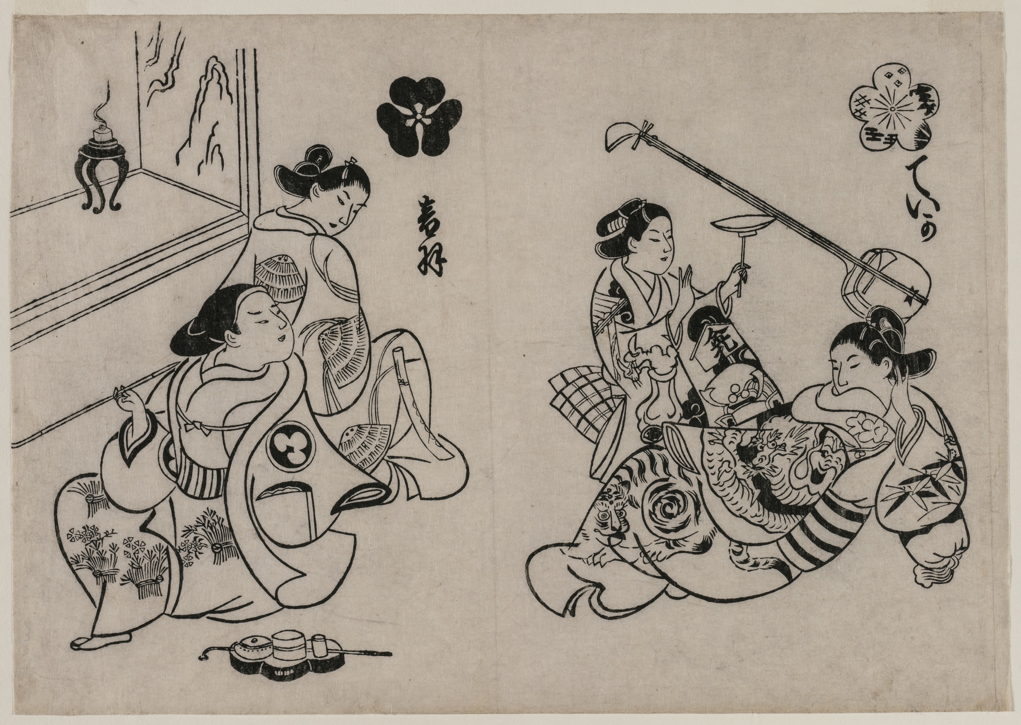 Three Courtesans with a Client