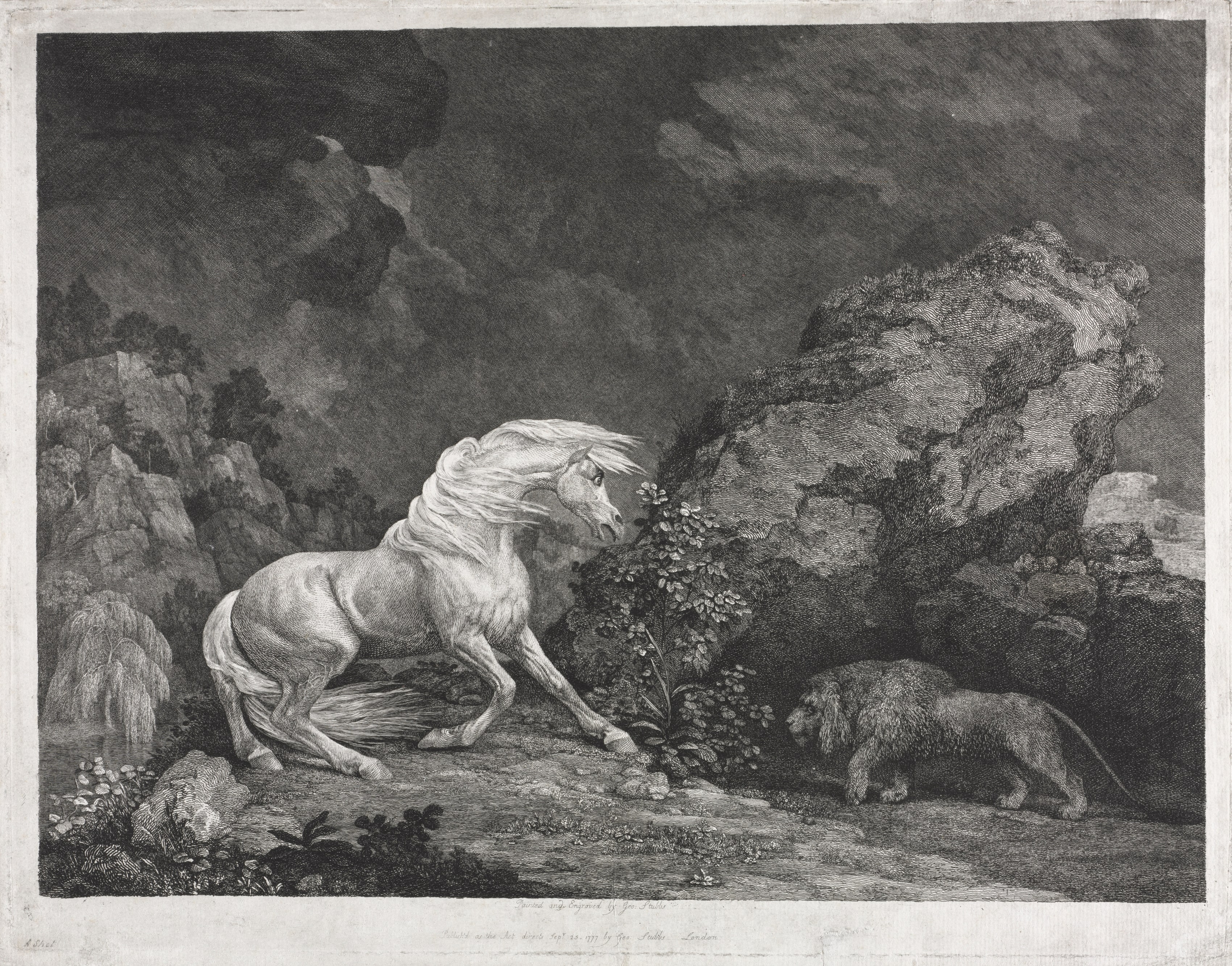 A Horse Frightened by a Lion