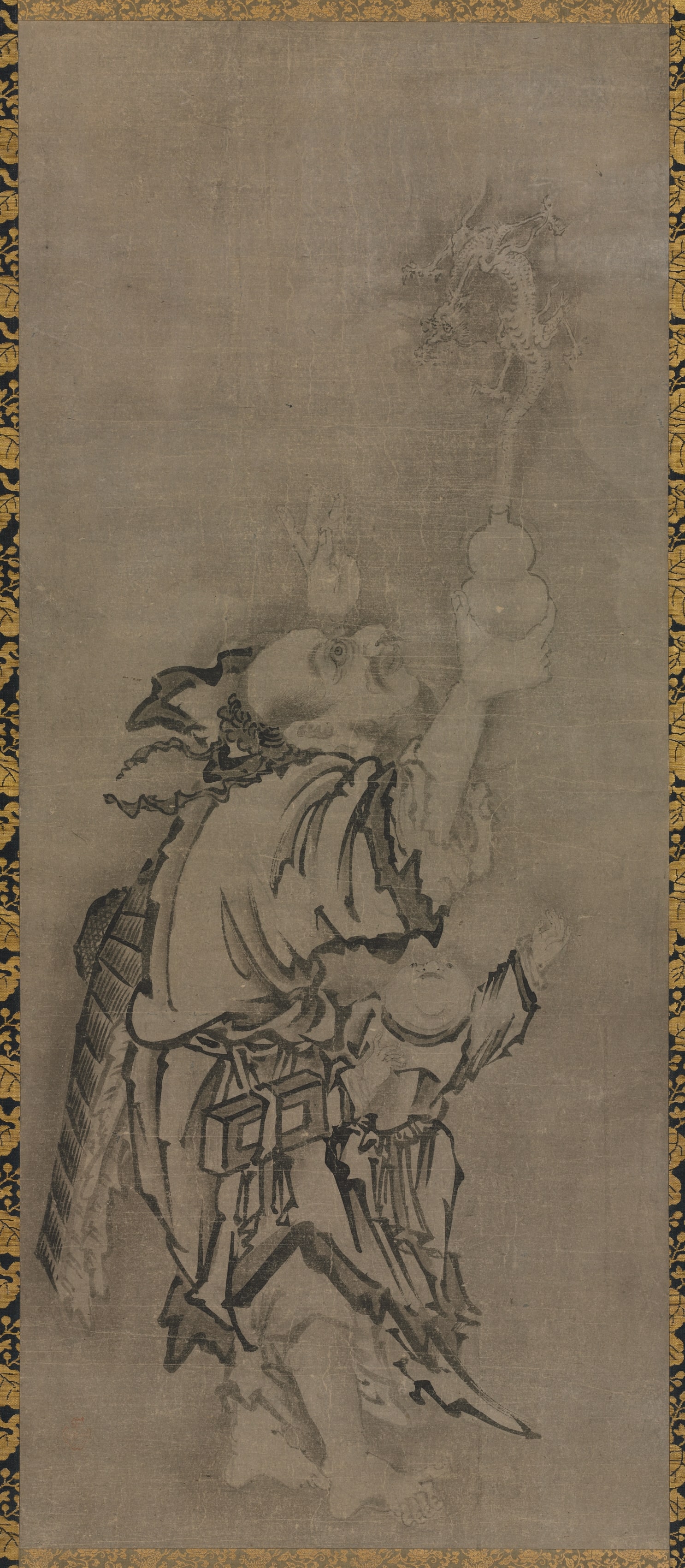 Hotei with Daoist Immortals: Immortal with Gourd and Dragon