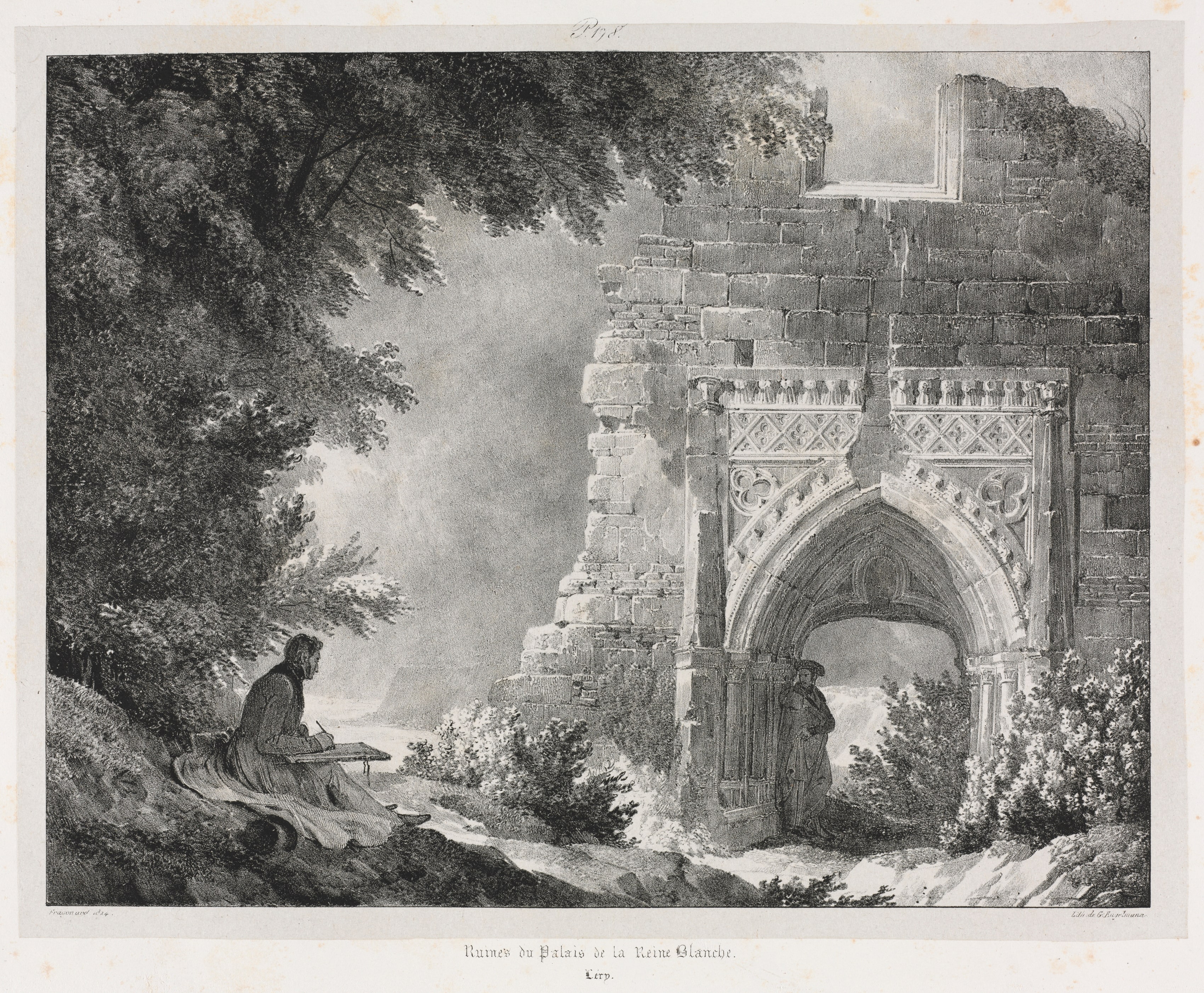 Picturesque and Romantic Journeys in Old France: Ruins of the Palace of the White Queen