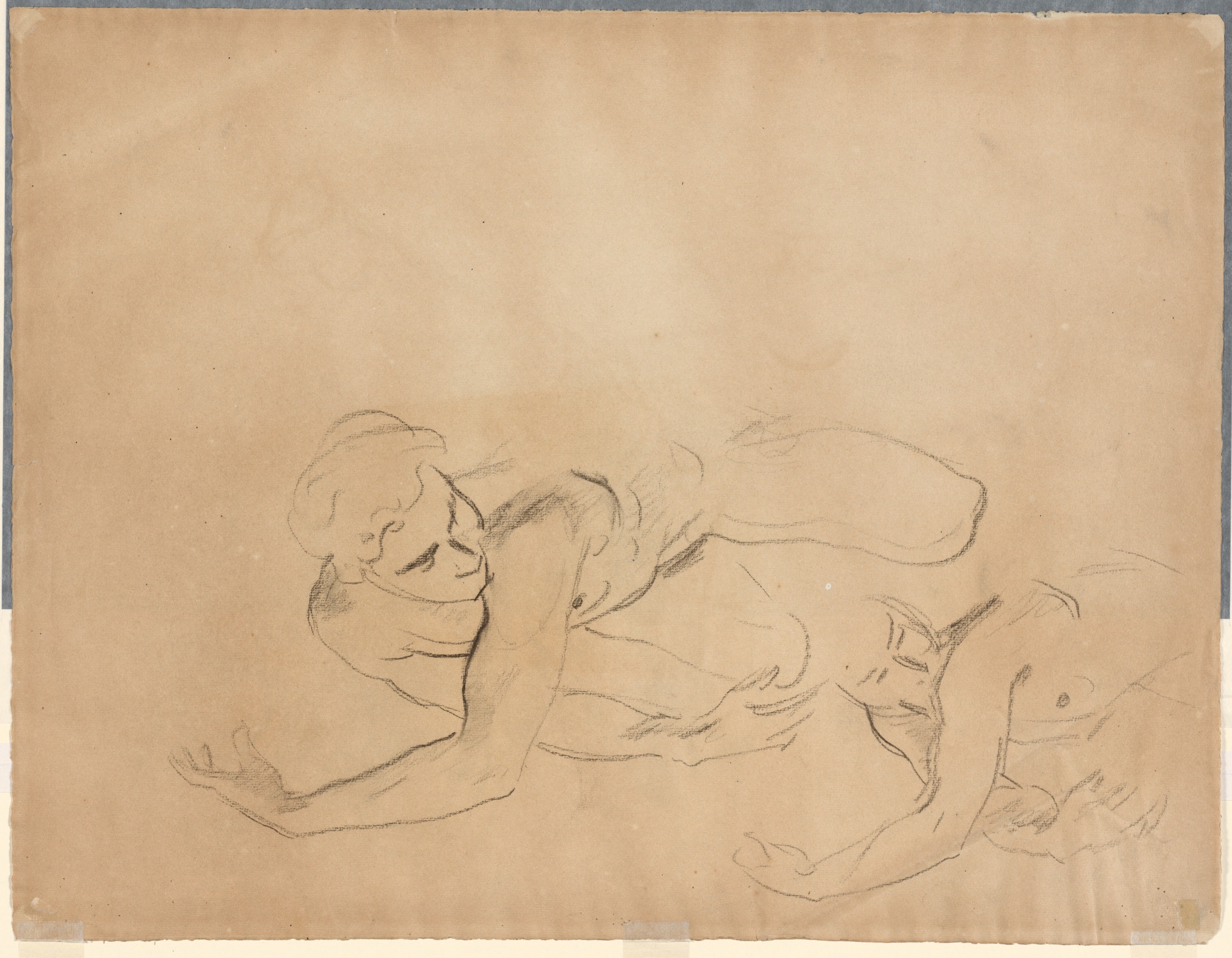 Studies of a Male Nude (verso)