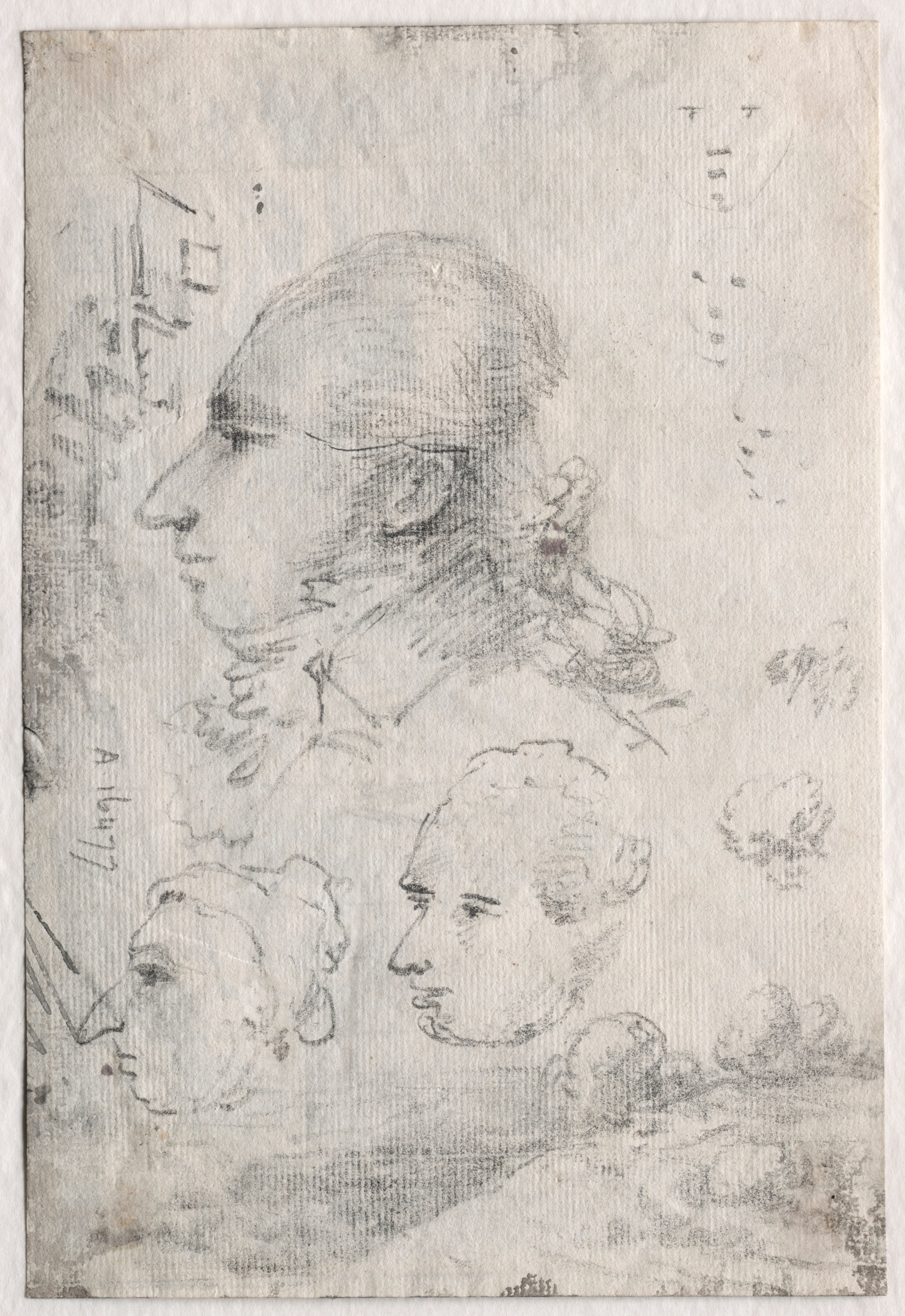 Studies of Heads (verso)