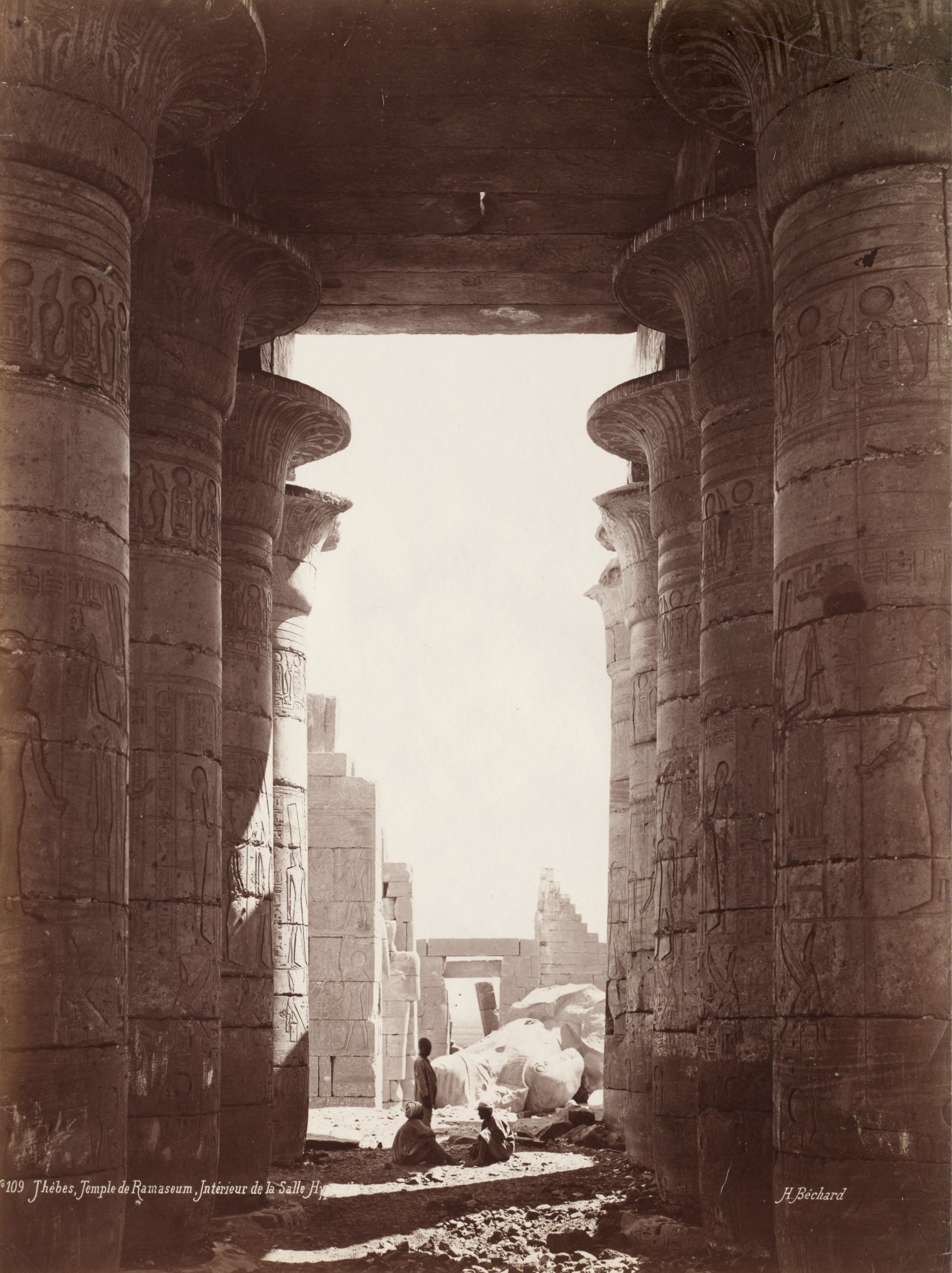 Thebes, Temple of the Ramesseum, Interior of the Hypostyle Hall