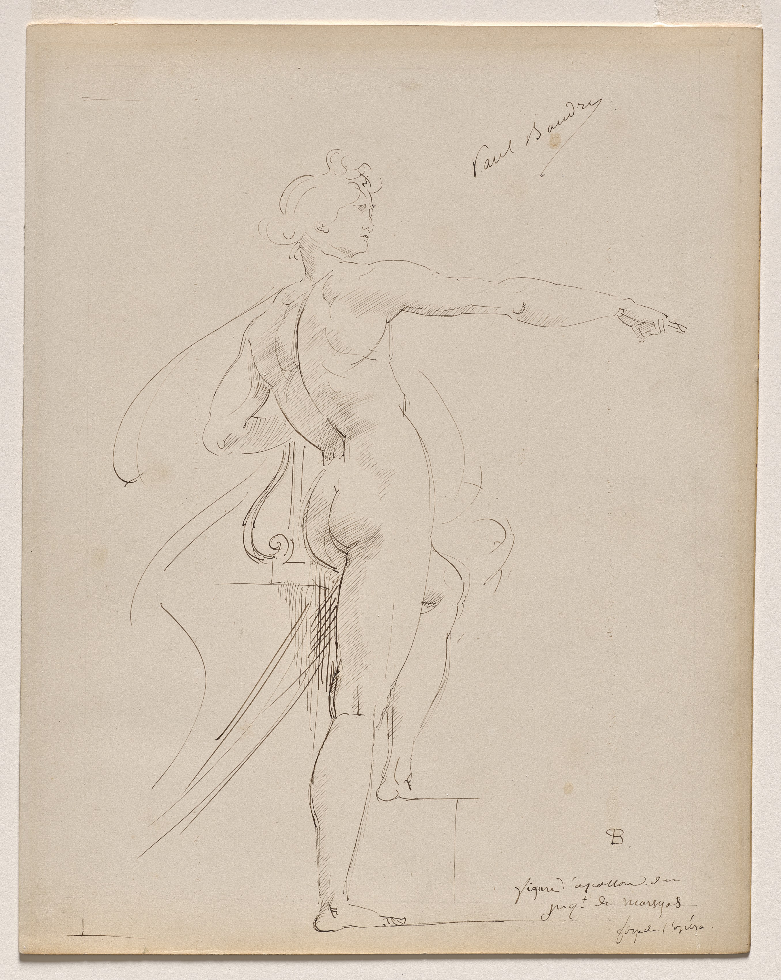Study of Apollo for Marsyas (recto)