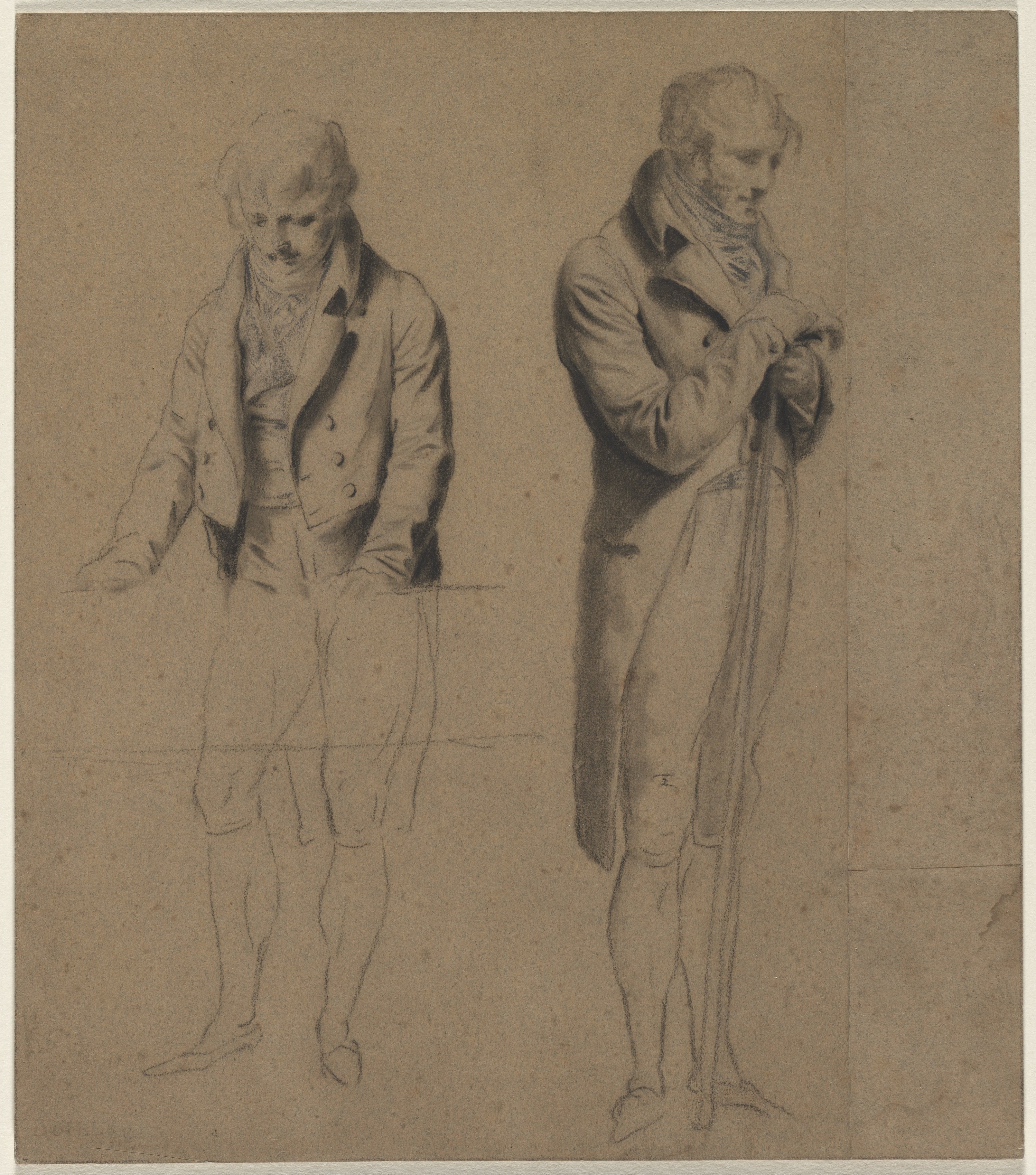Two Standing Figures (Study for A Game of Billiards)
