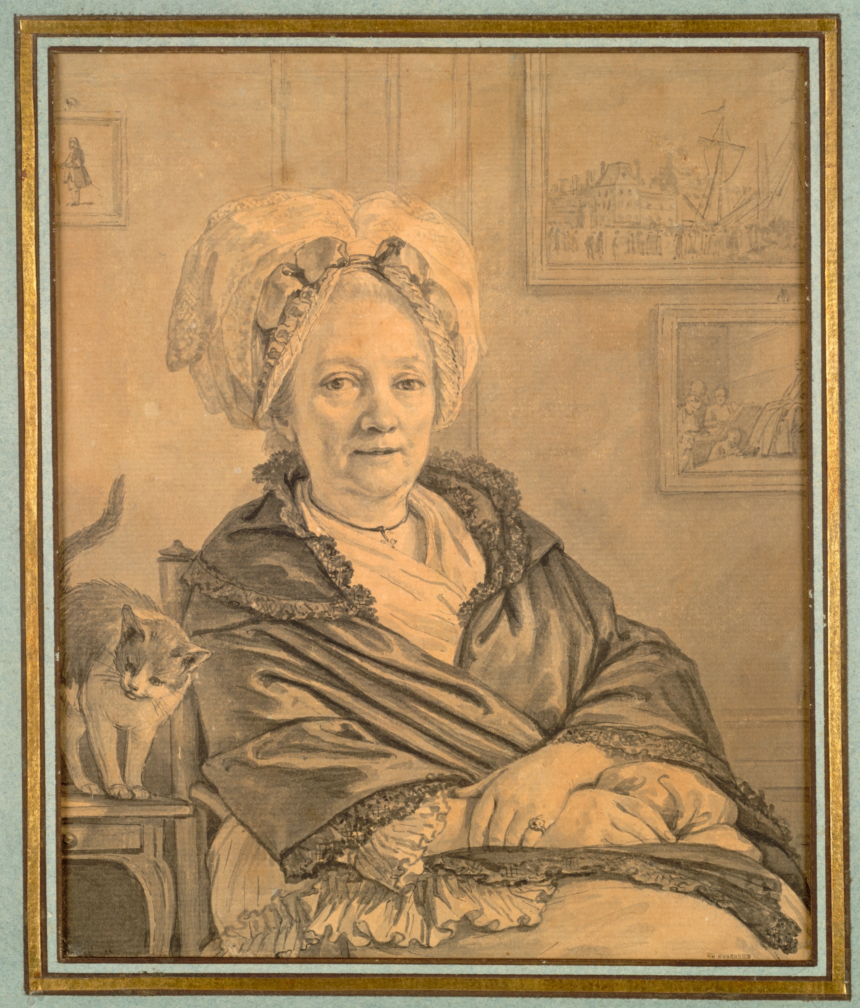 Seated Woman with a Cat