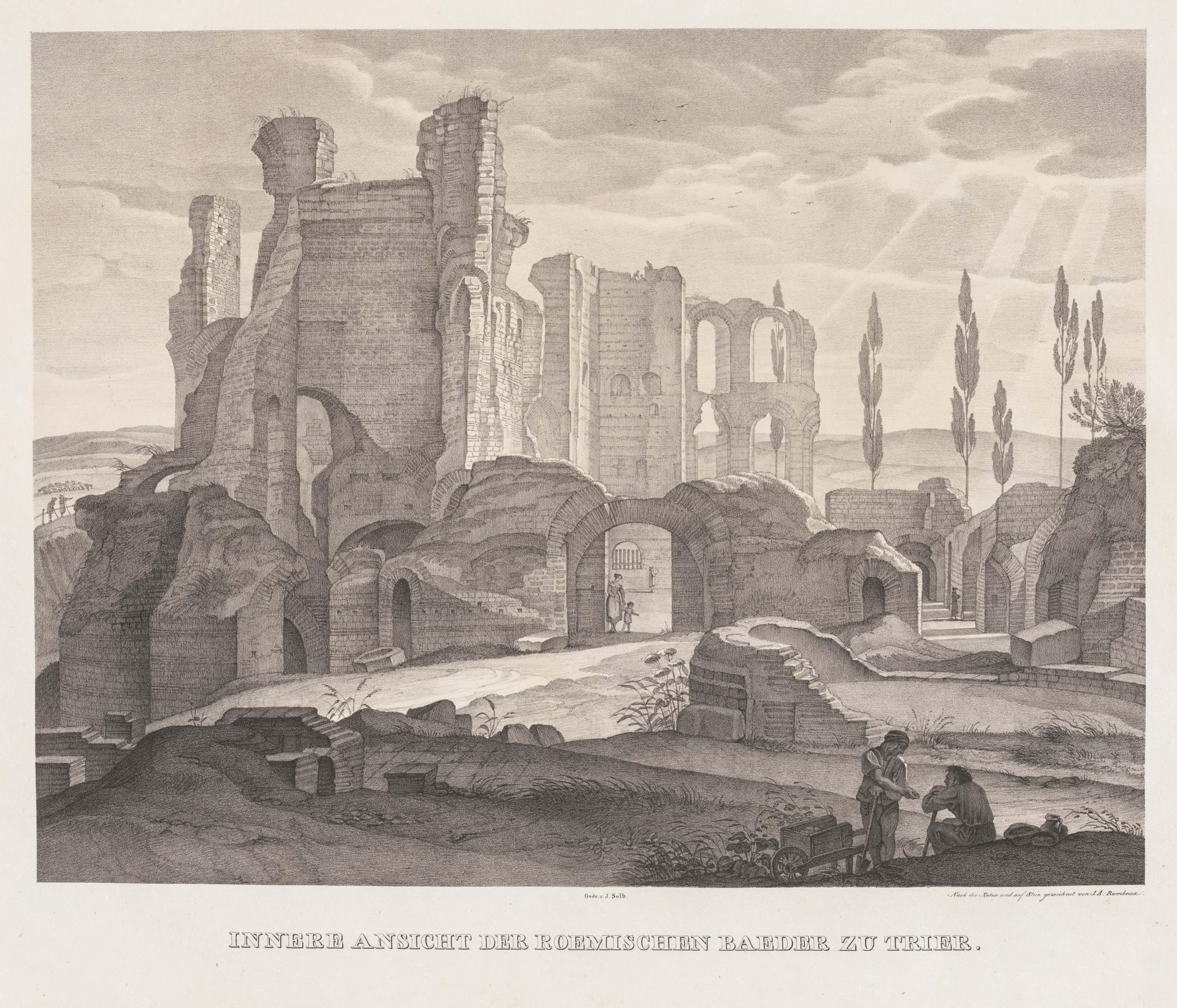 Interior View of the Roman Baths at Trier