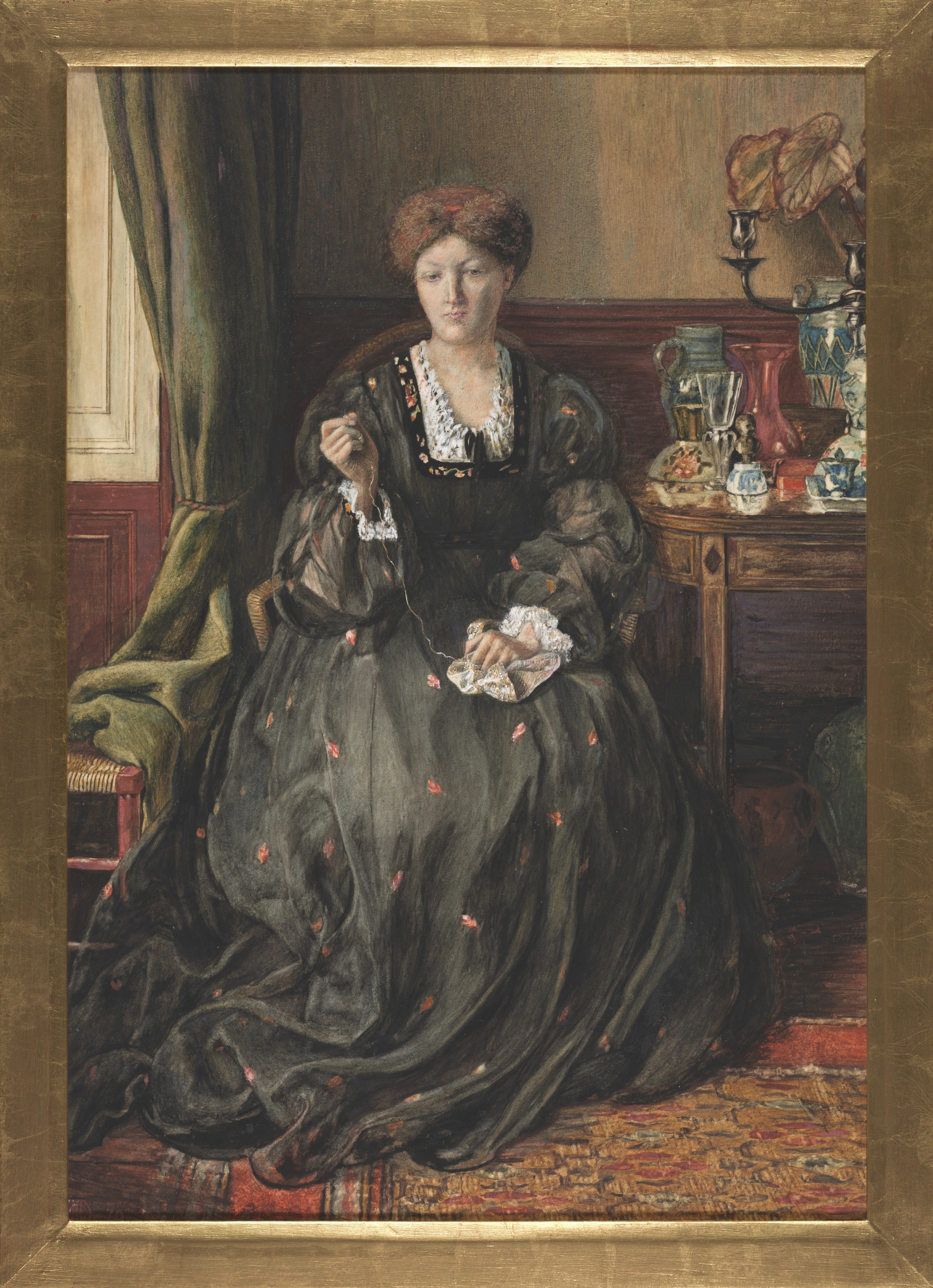 Thinking, Portrait of Emma Madox Brown