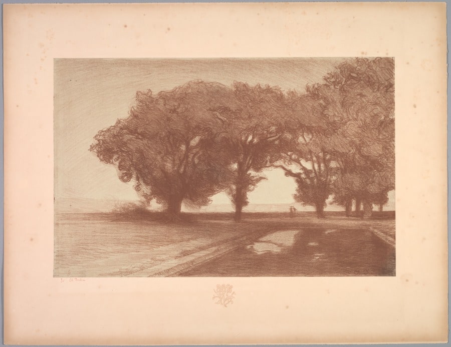 Suite de Paysages: Landscape, Plate 8, Remarque, Pansies