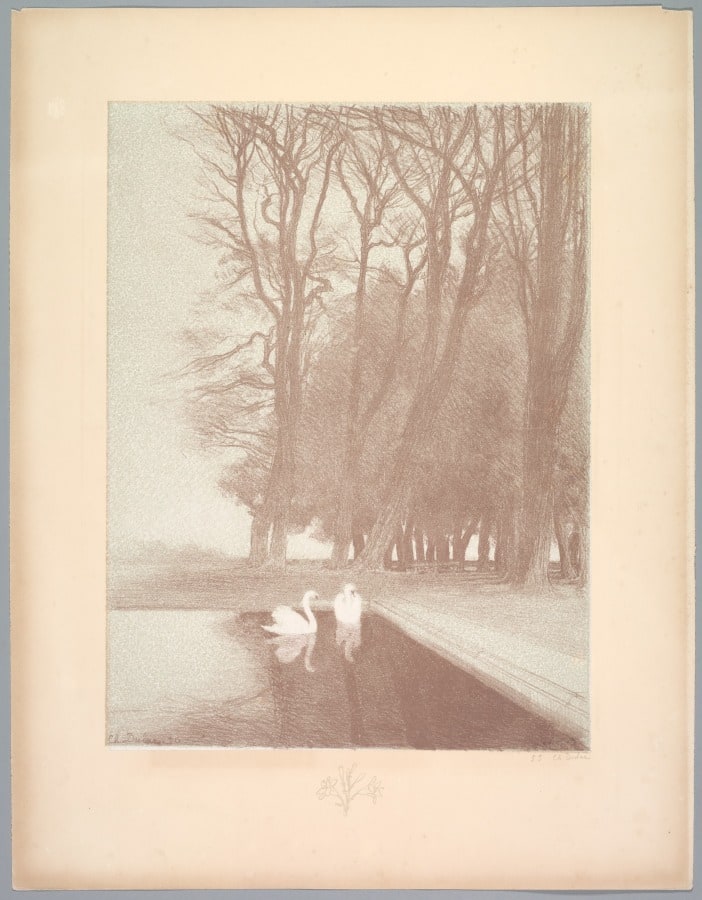 Suite de Paysages: Landscape, Plate 6, Remarque, Lilies