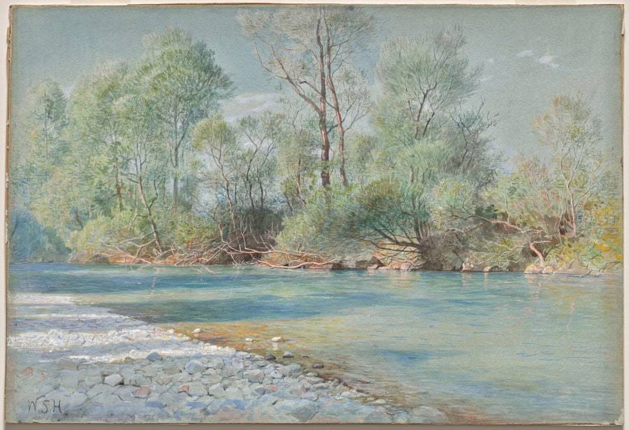 Traunstein River on the Road to Empfig, Bavaria